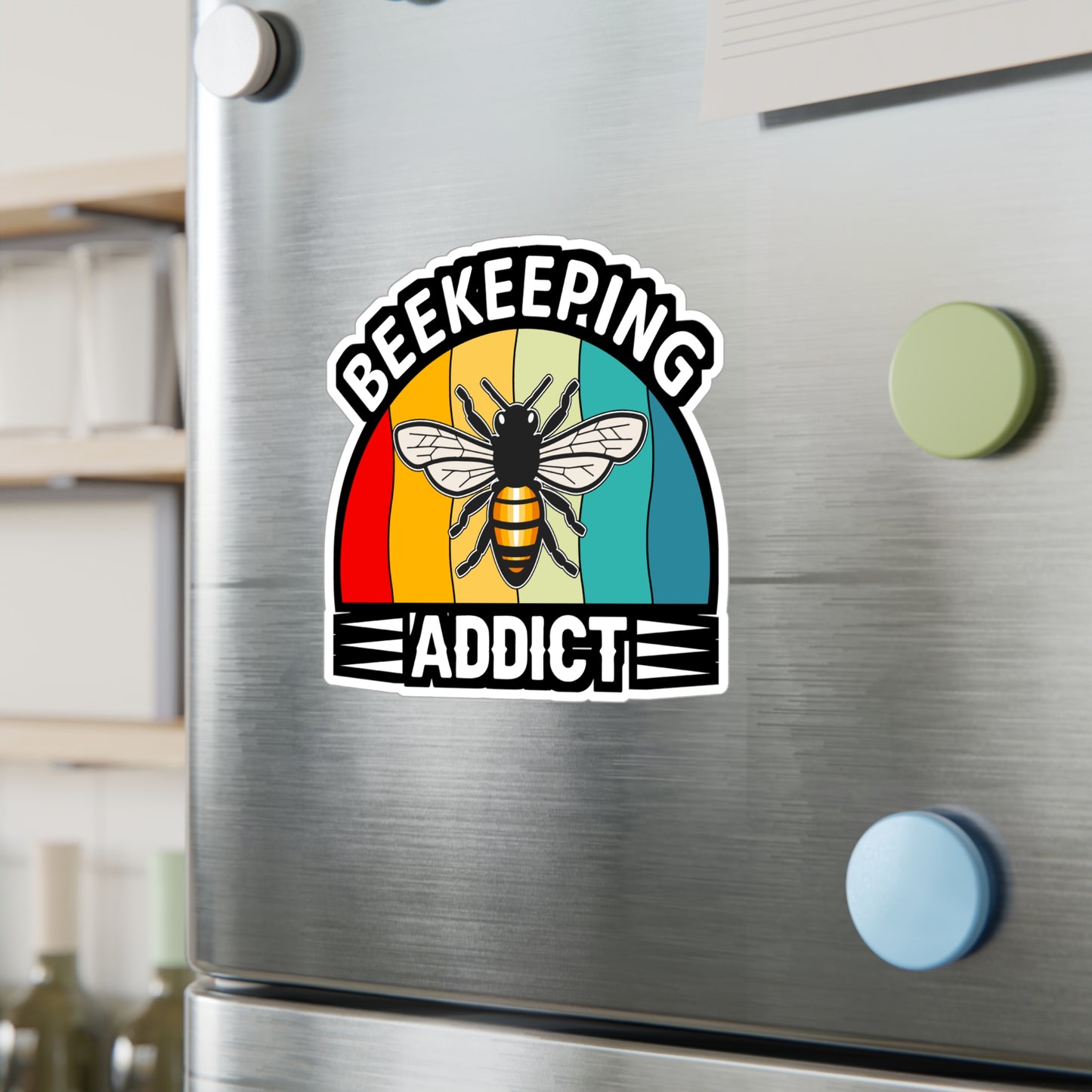 Beekeeping Addict - Beekeeping Sticker for Laptop Sticker. Water Bottle Sticker, Vinyl Brood Decal - Beekeeping Gift