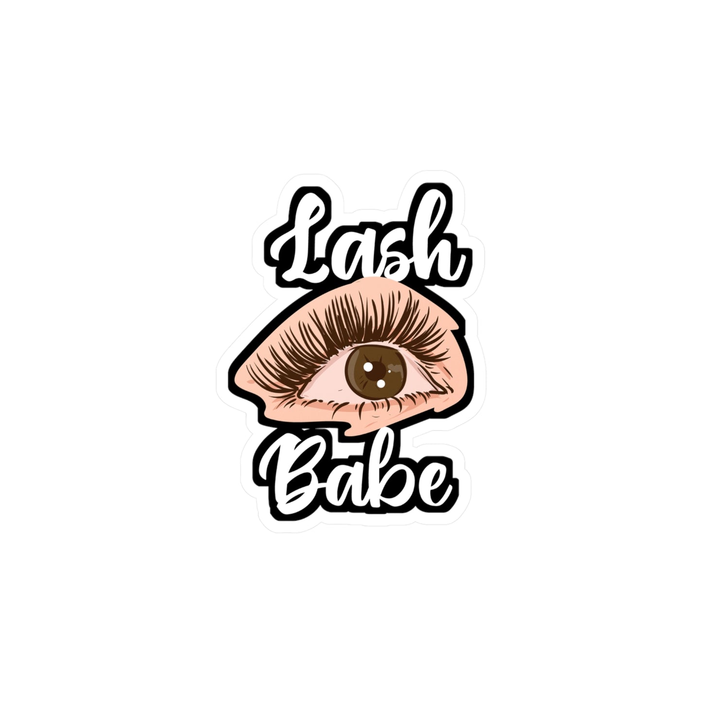 Lash Babe - Lash-artist Sticker for Laptop Sticker. Water Bottle Sticker, Vinyl Makeup-artist Decal - Lash-artist Gift