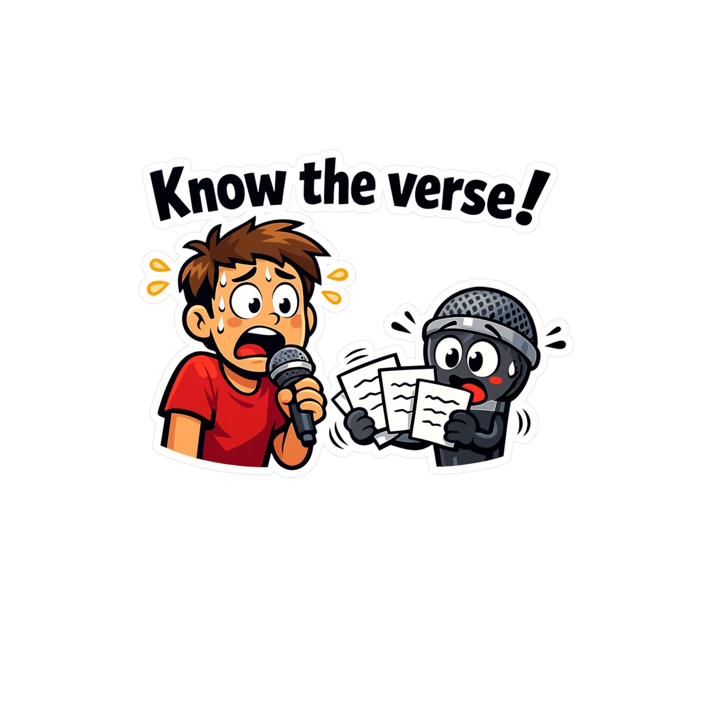 Karaoke Sticker Know the verse! Music Beer Booze Fun Waterproof Vinyl Decals for Laptop Water Bottle