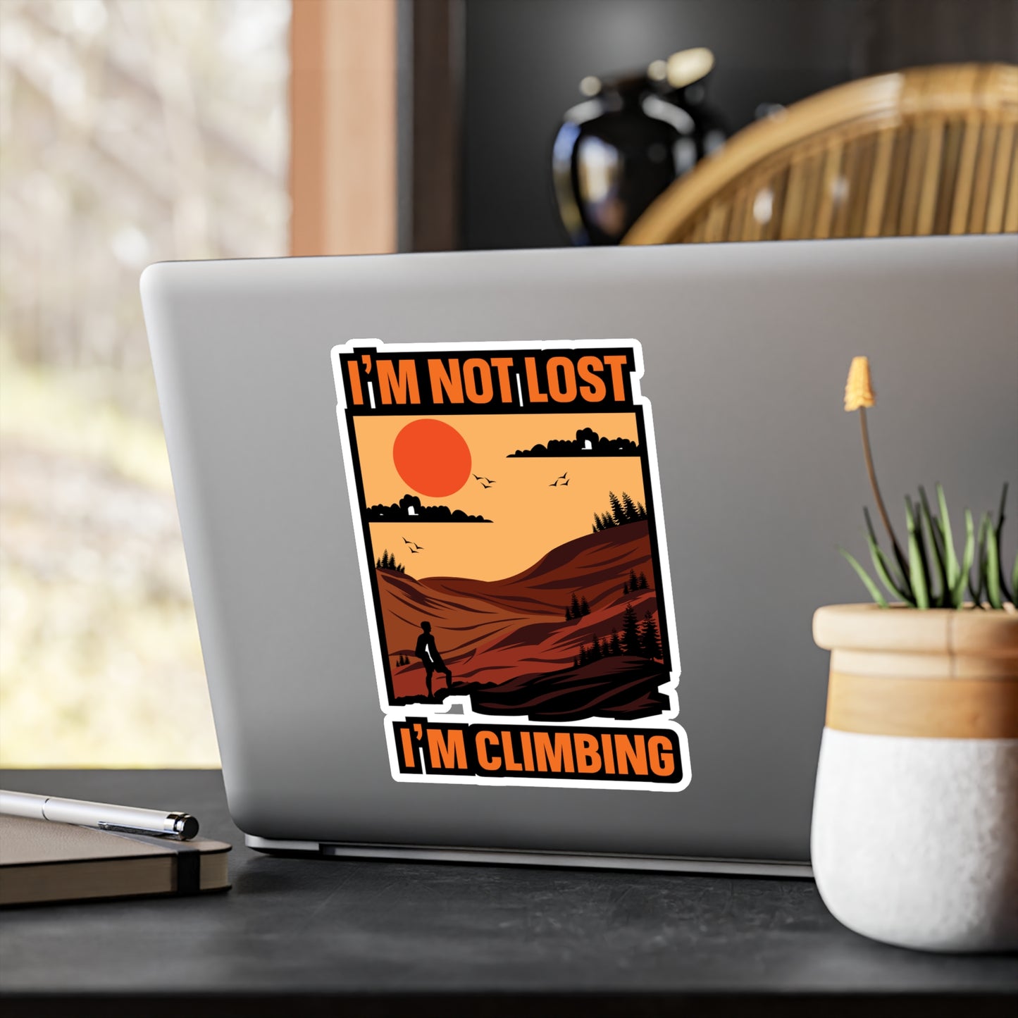 Rock Climbing Mountain Climber Bouldering  - Climbing Sticker for Laptop Sticker. Water Bottle Sticker, Vinyl Climber Decal - Climbing Gift
