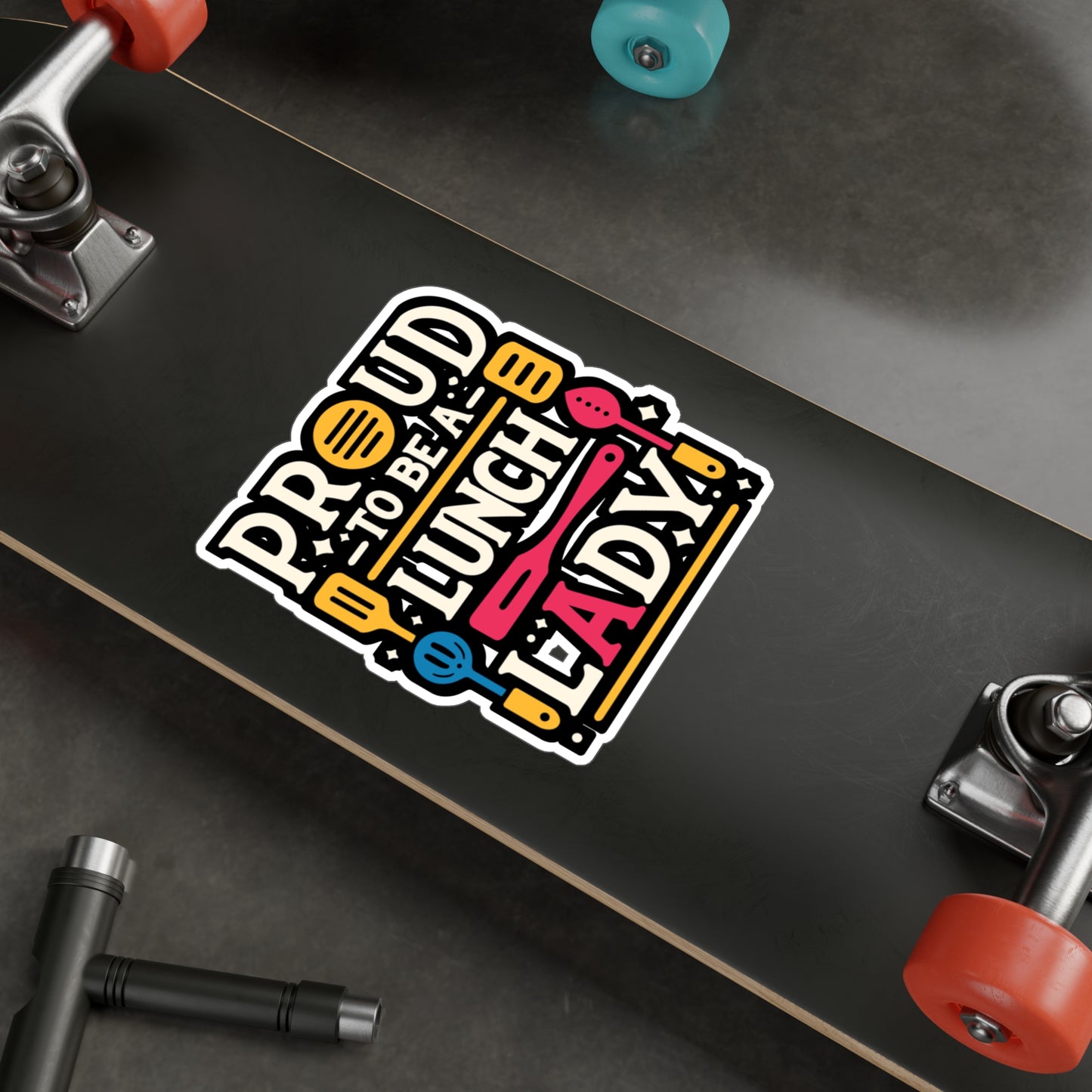 Proud to be a lunch lady - Lunch lady Sticker for Car Laptop Sticker. Water Bottle Sticker, Vinyl Lunch Decal - Lunch lady Gift