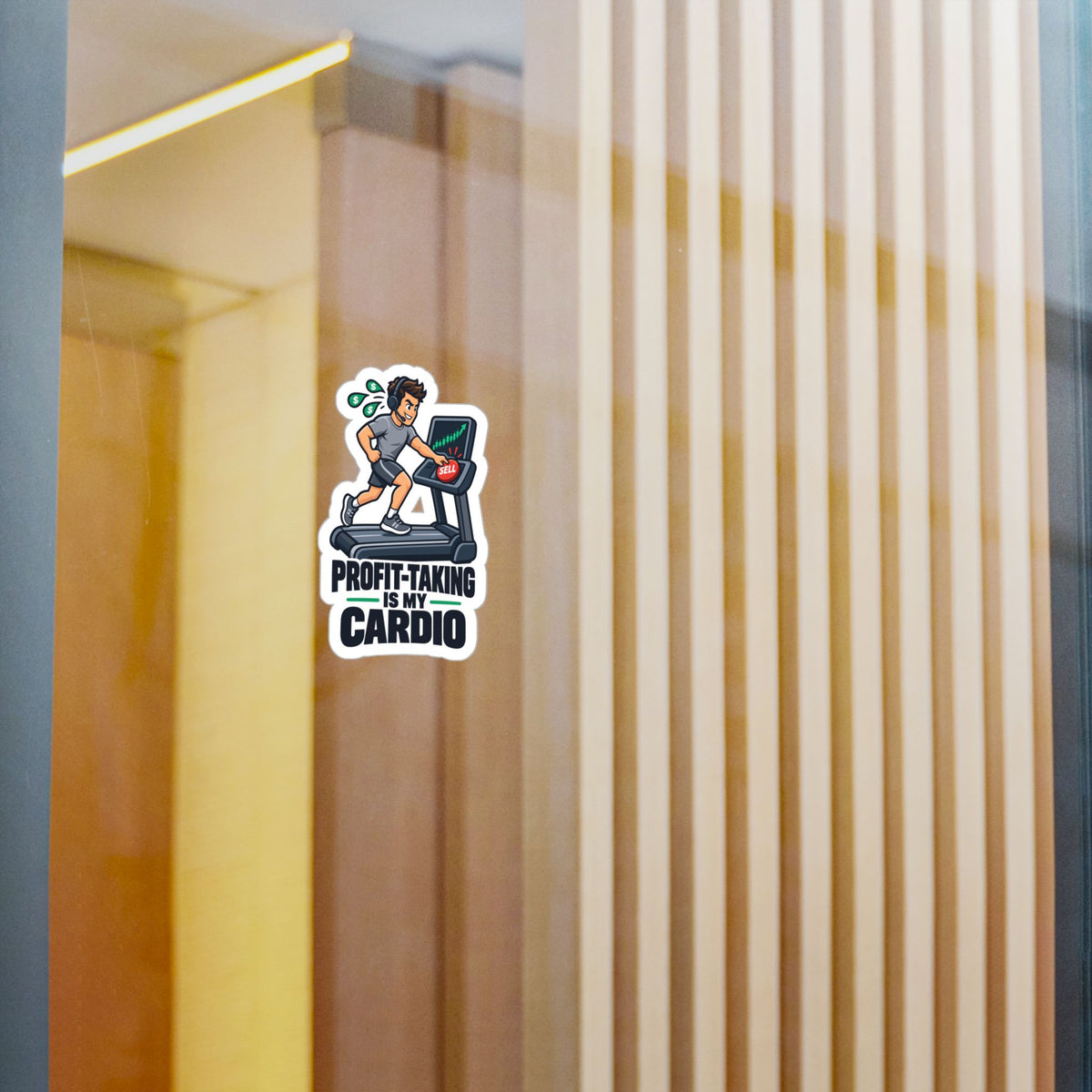Day Trading Sticker - Profit-Taking Is My Cardio, Stock Market & Forex Trader Decals for Laptop and Water Bottle