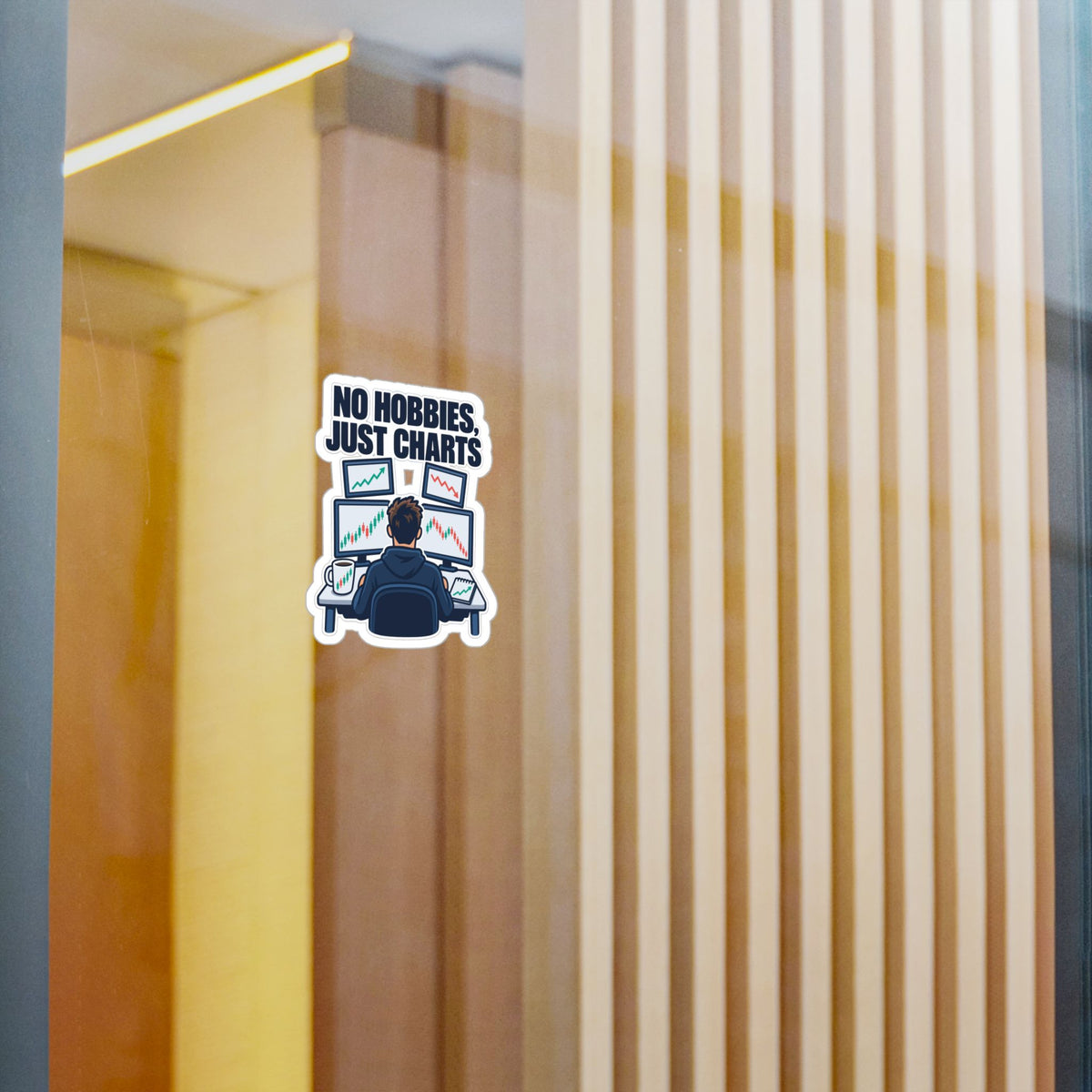 Day Trading Sticker - No Hobbies, Just Charts - Decals for the Stock Market and Forex Trader, Laptop or Water Bottle