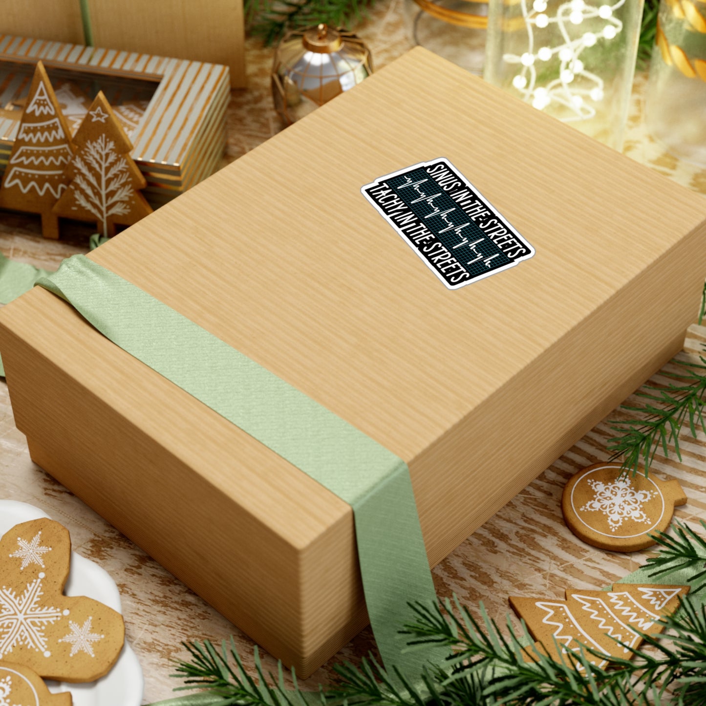 Sinus in the Streets Tachy In The Sheets - Nurse Sticker for Laptop Sticker. Water Bottle Sticker, Vinyl Sinus Decal - Nurse Gift