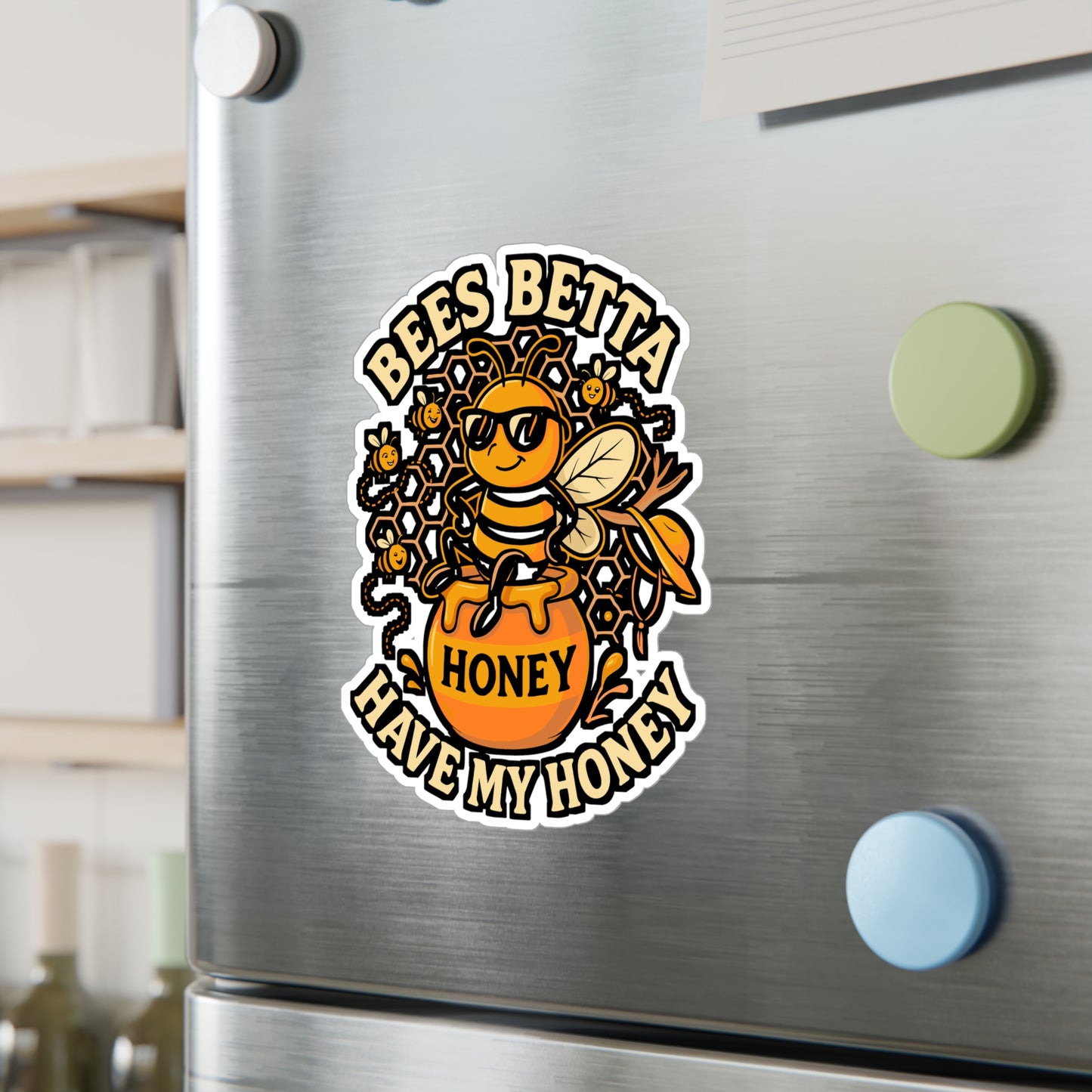 Bees Betta Have My Honey – Beekeeping Sticker for Laptop or Water Bottle | Funny Vinyl Decal Gift for Beekeepers