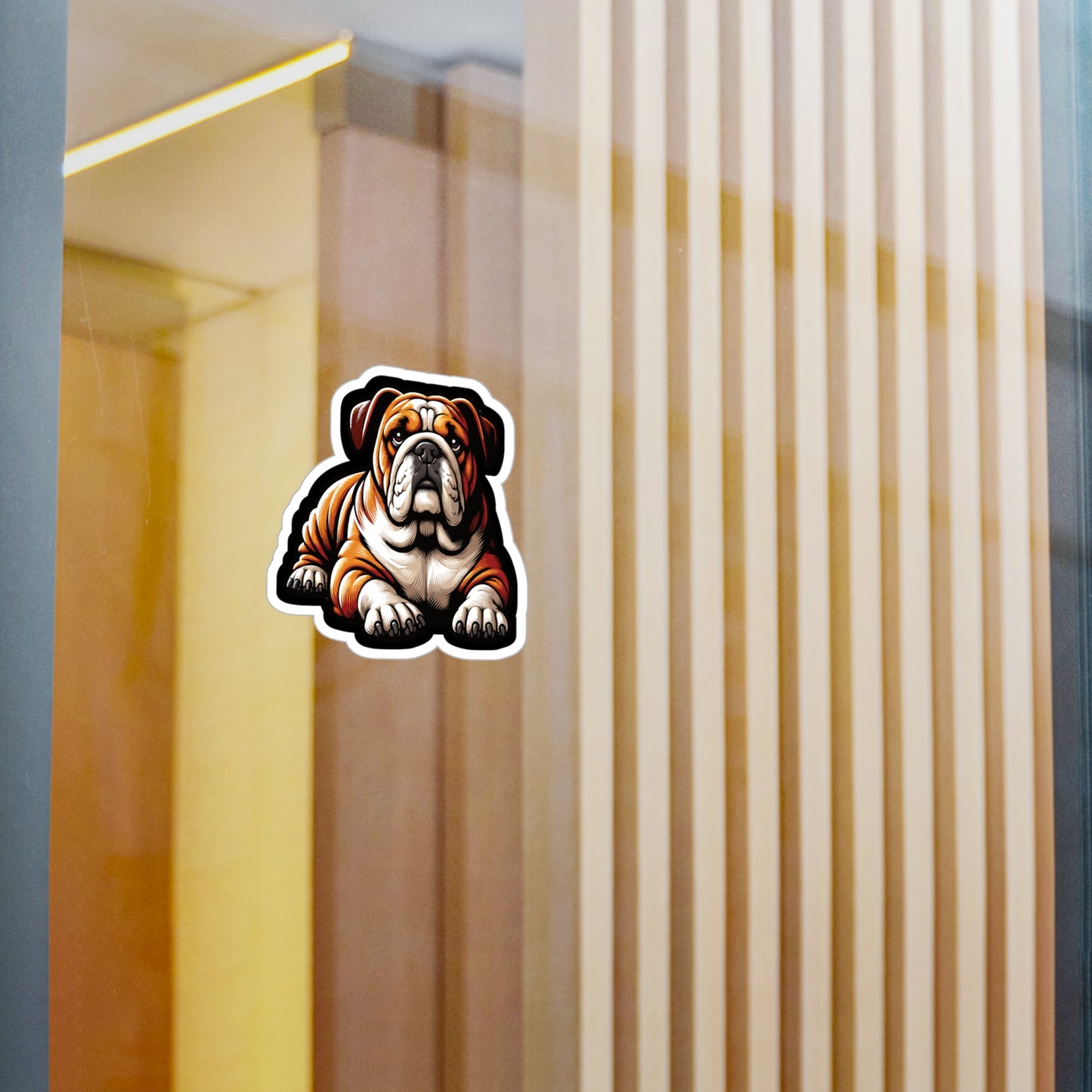 Bulldog Dog - Bulldog Sticker for Car Window Laptop Sticker. Water Bottle Sticker, Vinyl Dog Decal, Loyal Sticker - Bulldog Gift