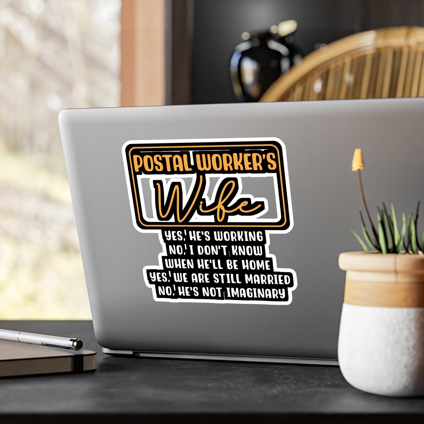 Postal Worker's Wife | Postal worker Sticker | Funny postal worker Decals | Postal worker Gift