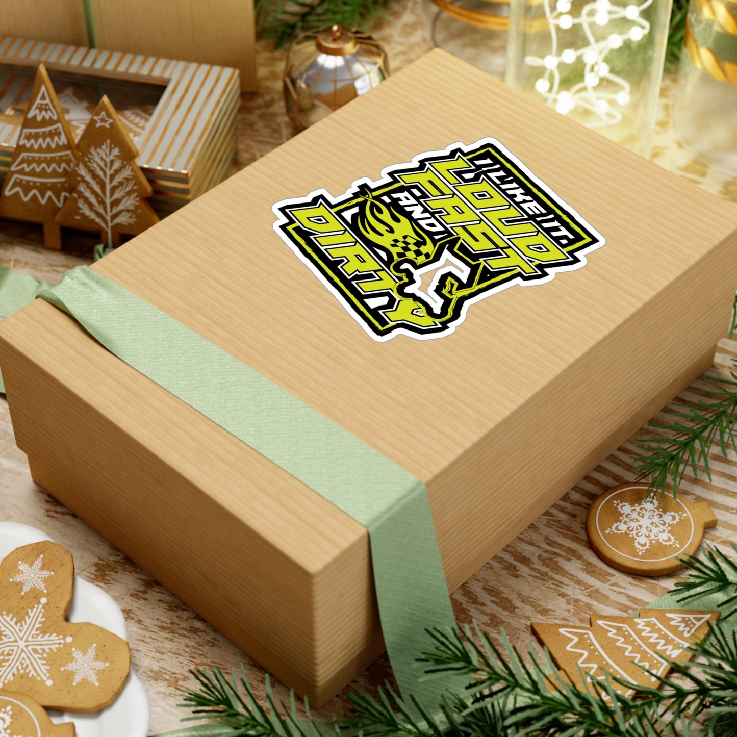 I Like It Loud Fast And Dirty - Dirt-track Sticker for Laptop Sticker. Water Bottle Sticker, Vinyl Dust Decal - Dirt-track Gift