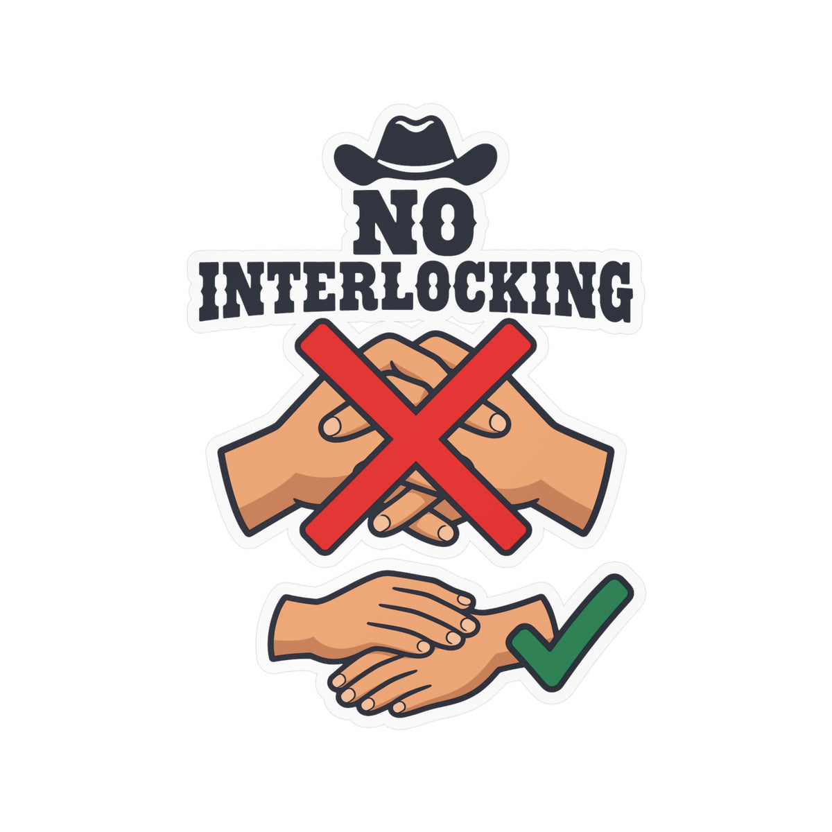 Line Dance Sticker – "No Interlocking" Western Decals for Dancers Who Love Country Life, Laptop & Water Bottle