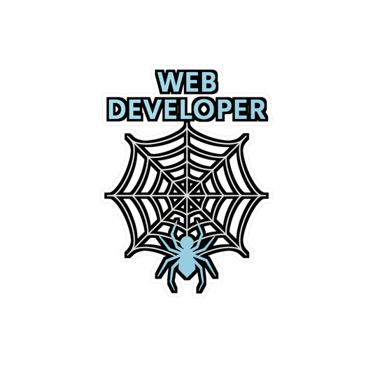 Coding Sticker – Web Developer Vinyl Decals for Laptop, Water Bottle, Programming Spider Software Gift, Waterproof Tech Accessory