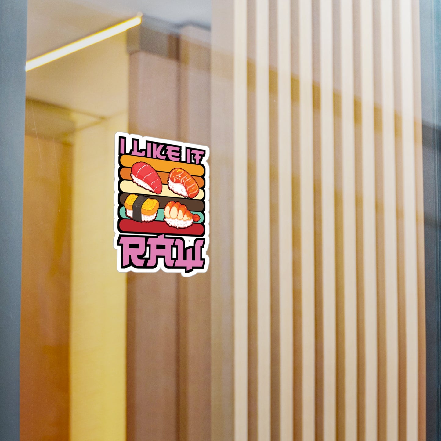 I Like It Raw - Japan Sticker for Car Window Laptop Sticker. Water Bottle Sticker, Vinyl Japanese Decal, Gift idea Sticker - Japan Gift