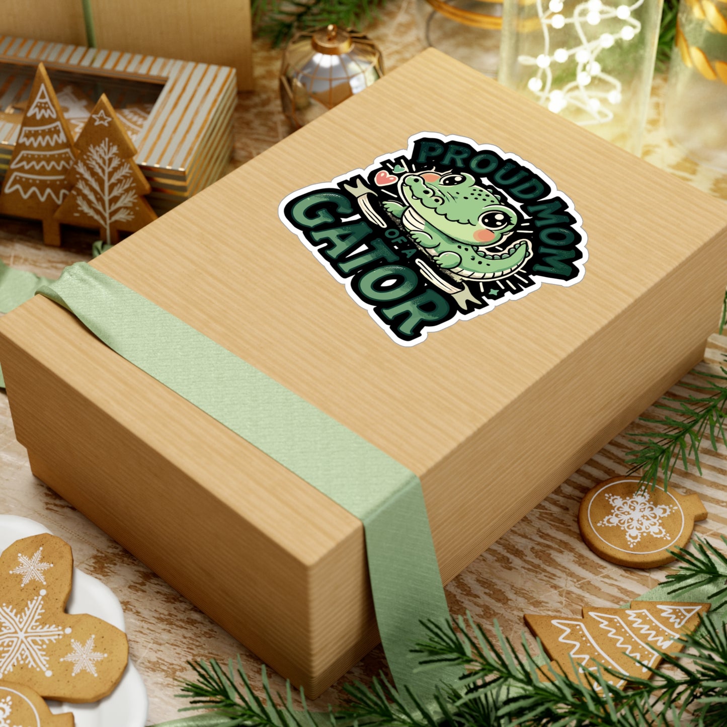 Proud Mom Of A Gator - Gator mom Sticker for Laptop Sticker. Water Bottle Sticker, Vinyl Alligator Decal - Gator mom Gift