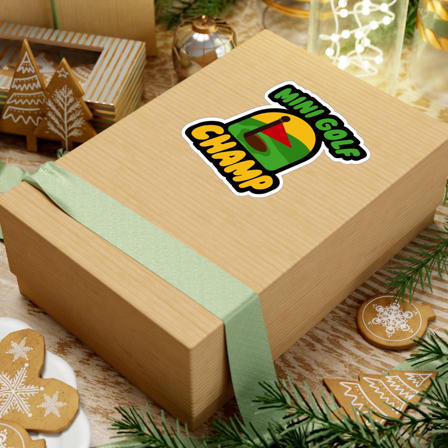 Mini Golf Champ - Golf Sticker for Wall, Laptop, Window, Truck, Car Golf Gift Vinyl Golfing Decal Sticker