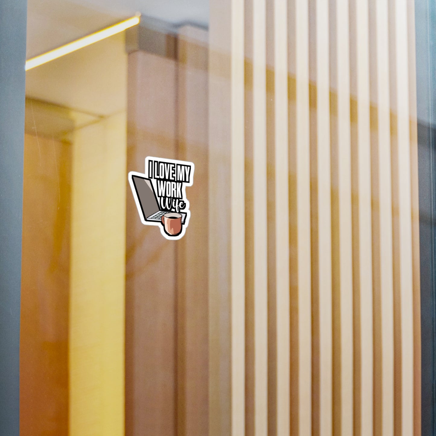 I Love My Work Wife - Work-wife Sticker for Laptop Sticker. Water Bottle Sticker, Vinyl Clerical Decal - Work-wife Gift