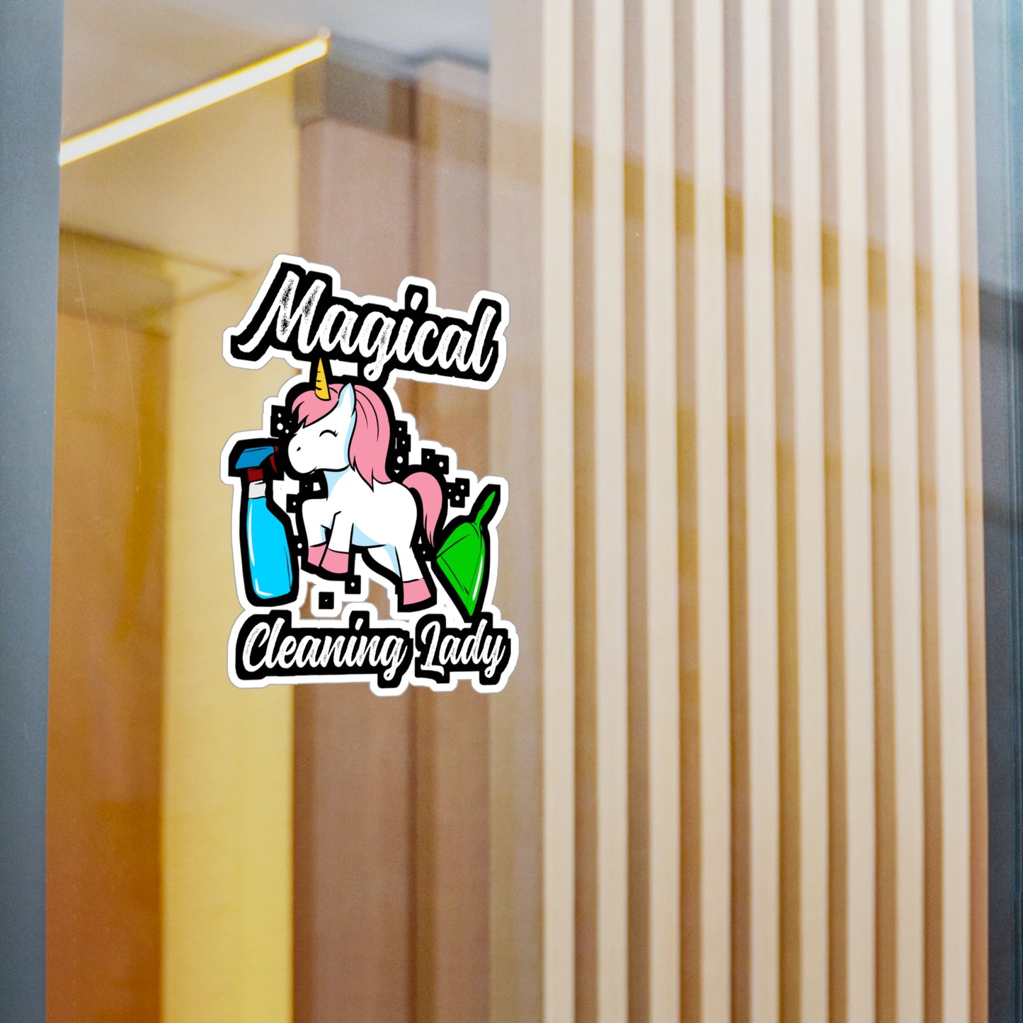 Unicorn cleaning lady - Housekeeping Sticker for Laptop Sticker. Water Bottle Sticker, Vinyl Housekeeper Decal - Housekeeping Gift