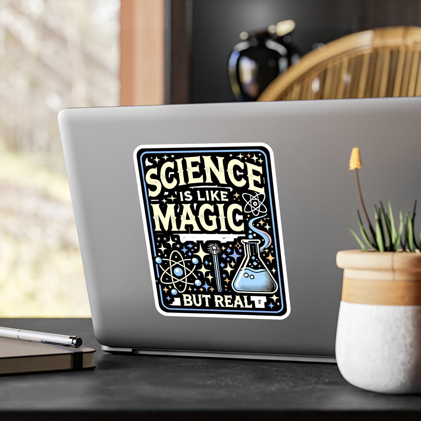 Science Is Like Magic But Real - Science Sticker for Laptop Sticker. Water Bottle Sticker, Vinyl Magic Decal - Science Gift