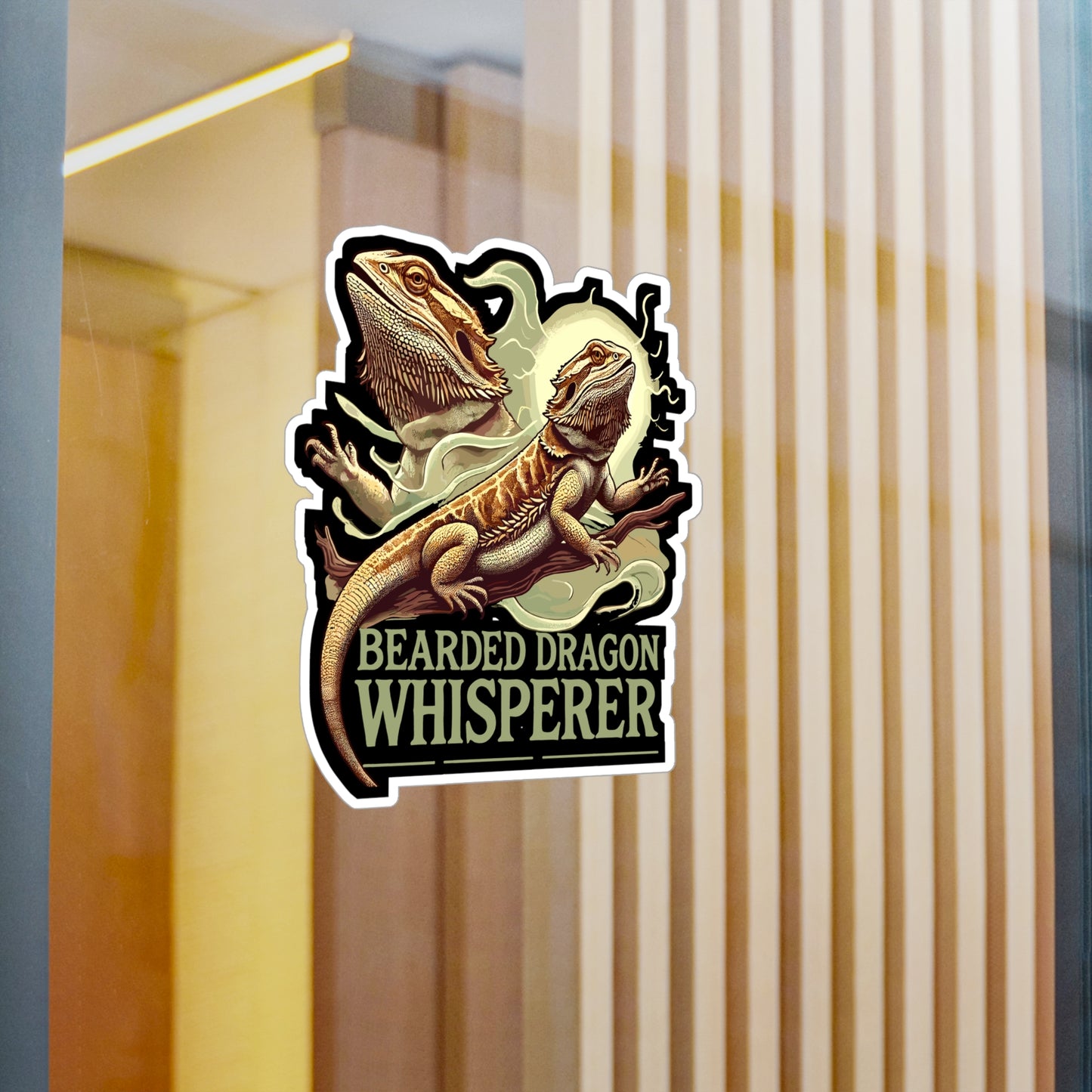 Bearded Dragon Whisperer - Bearded dragon Sticker for Laptop Sticker. Water Bottle Sticker, Vinyl Reptile Decal - Bearded dragon Gift