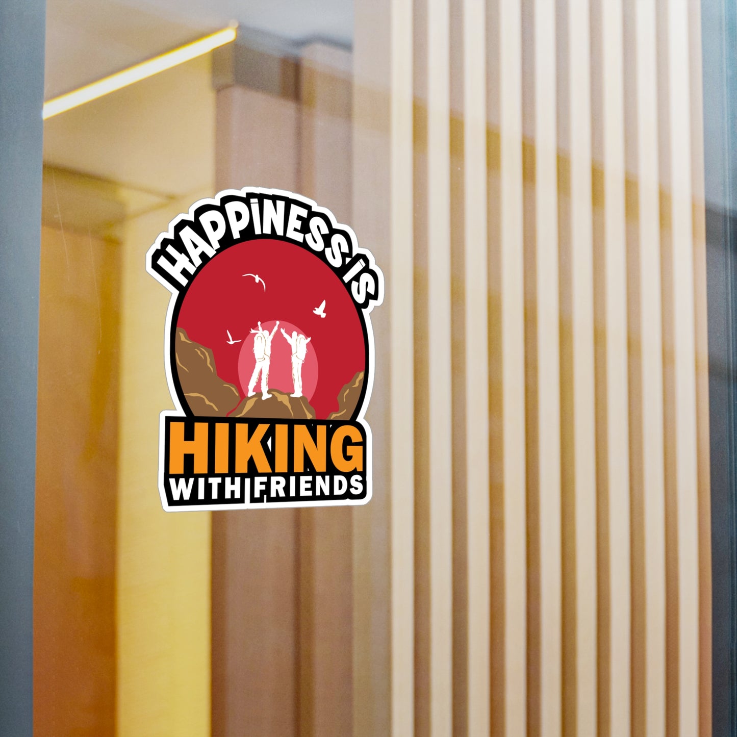 Hiking with Friends - Hiking Sticker for Laptop Sticker. Water Bottle Sticker, Vinyl Hiker quote Decal - Hiking Gift