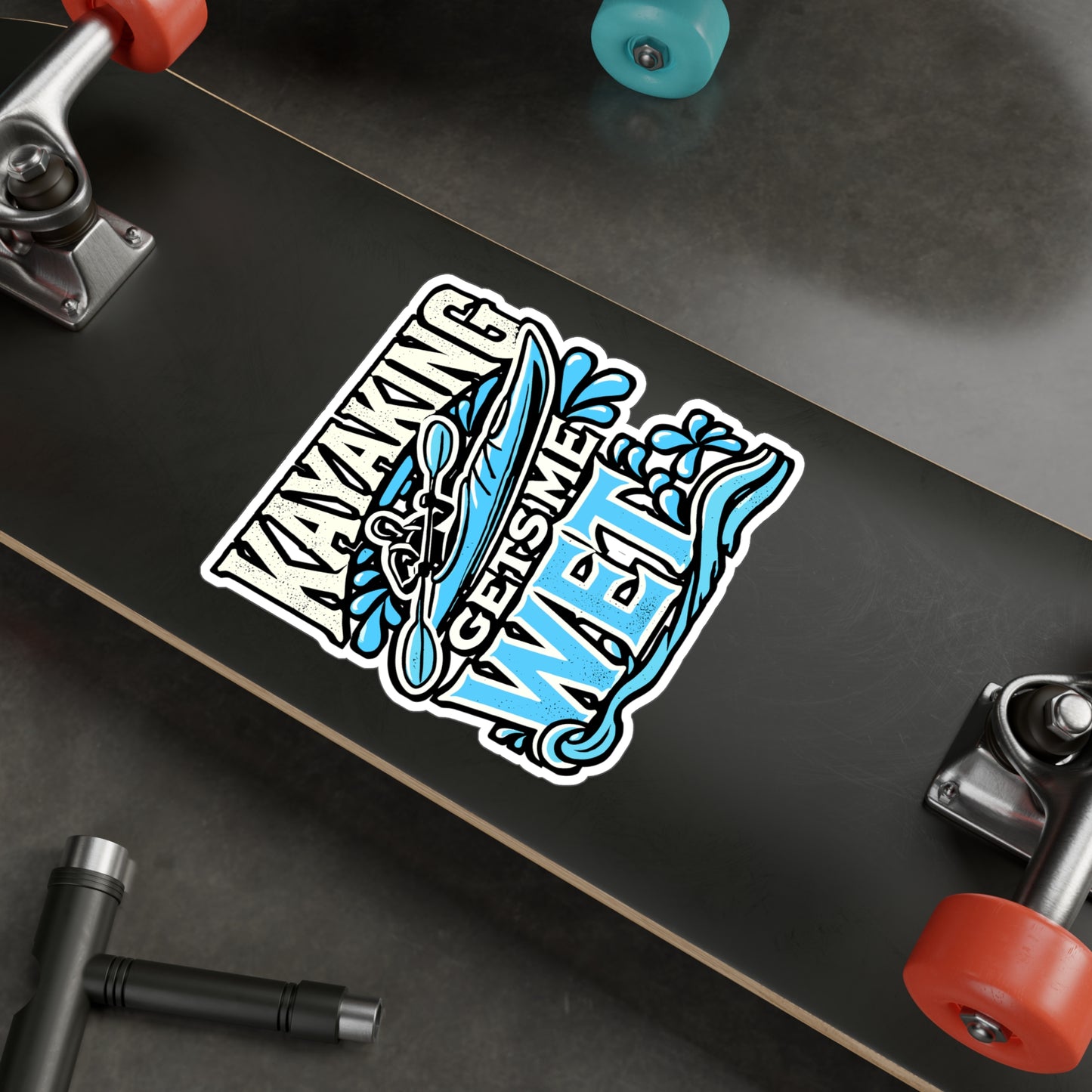 Kayaking Gets Me Wet – Vinyl Kayak Sticker for Car Window, Laptop & Water Bottle | Canoe Decal, Kayak Gift for Outdoor Lovers