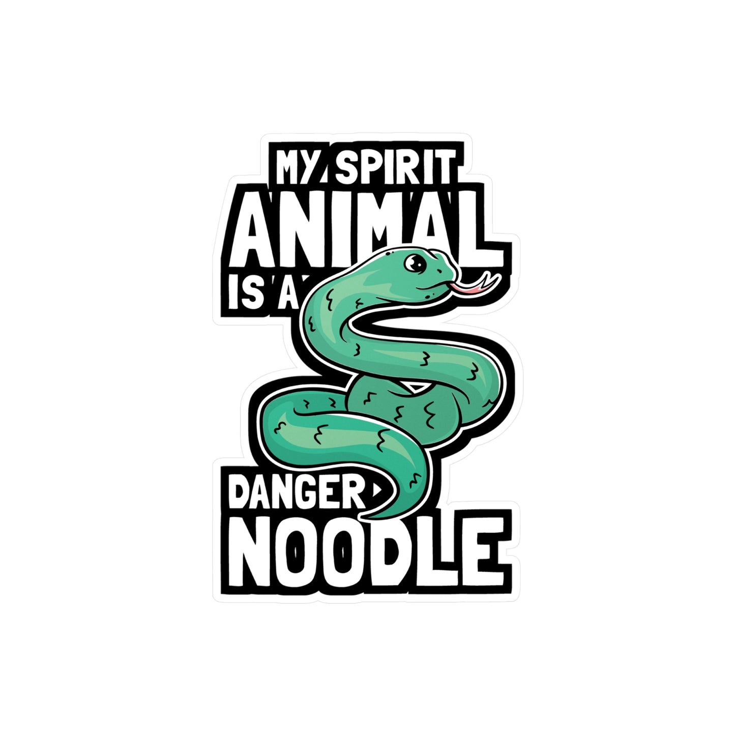 My Spirit Animal Is A Danger Noodle - Snakes Sticker for Laptop Sticker. Water Bottle Sticker, Vinyl Reptiles Decal - Snakes Gift