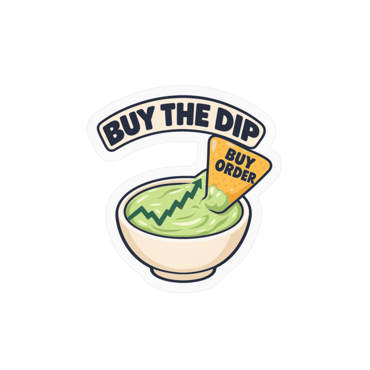 Day Trading Sticker - Buy the Dip Design for Stock Market and Forex Traders, Laptop and Water Bottle Decals