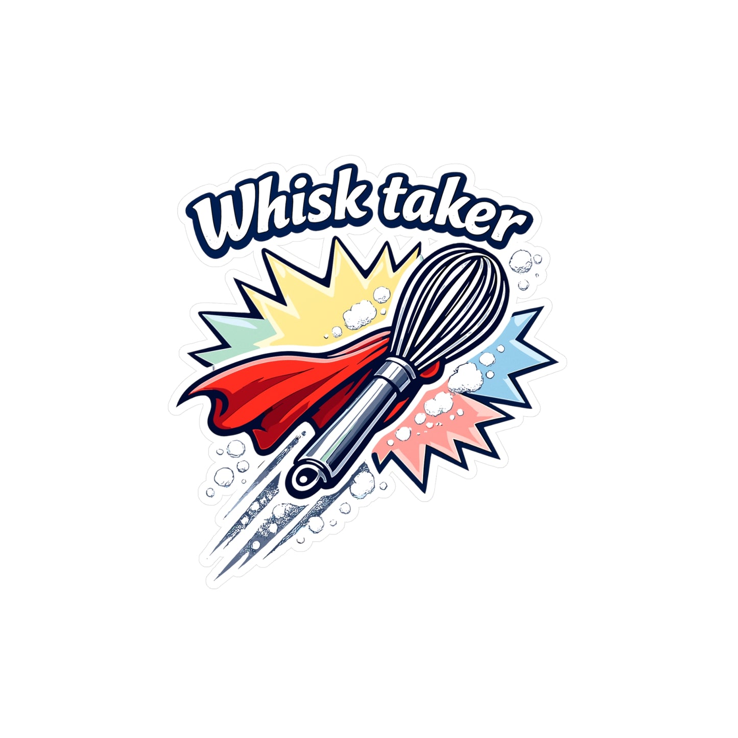 Baking Sticker Whisk taker Funny Baker Vinyl decals Waterproof for Laptop Water Bottle Sourdough Humor Soggy Dough Design