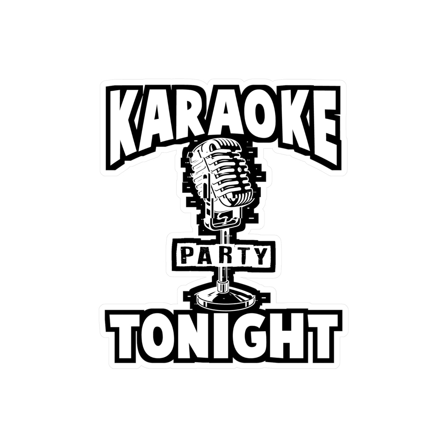 Karaoke Party Tonight - Karaoke Sticker for Laptop Sticker. Water Bottle Sticker, Vinyl Karaoke party Decal - Karaoke Gift