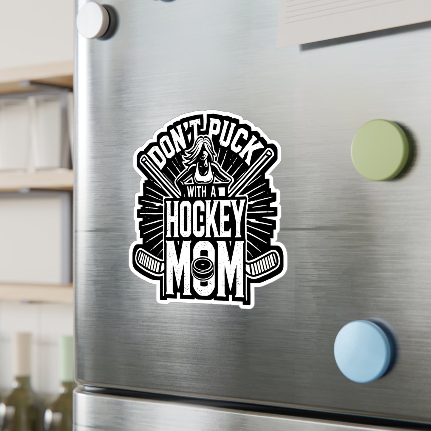 Don't Puck With A Hockey Mom - Hockey mom Sticker for Laptop Sticker. Water Bottle Sticker, Vinyl Sports mom Decal - Hockey mom Gift