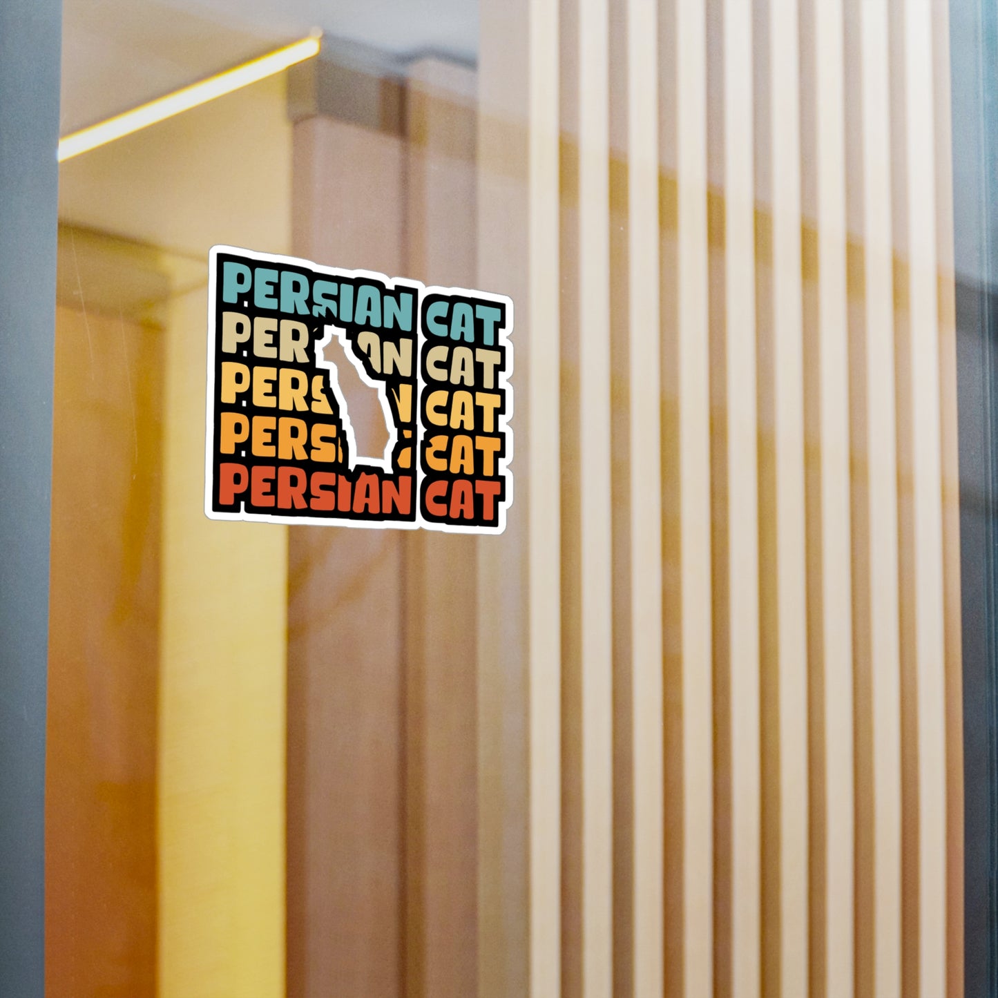 Persian Cat - Kittens Sticker for Car Window Laptop Sticker. Water Bottle Sticker, Vinyl Ruler Decal, Pet Sticker - Kittens Gift