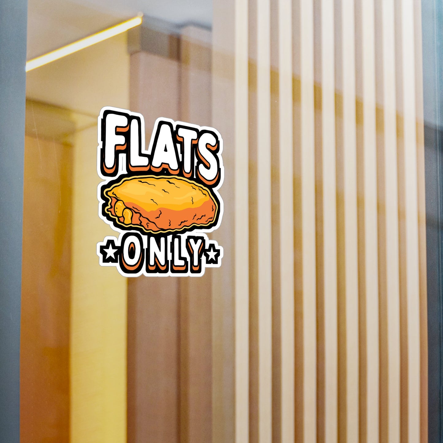 Flats Only Chicken Wings - Chicken-wings Sticker for Laptop Sticker. Water Bottle Sticker, Vinyl Nugget Decal - Chicken-wings Gift