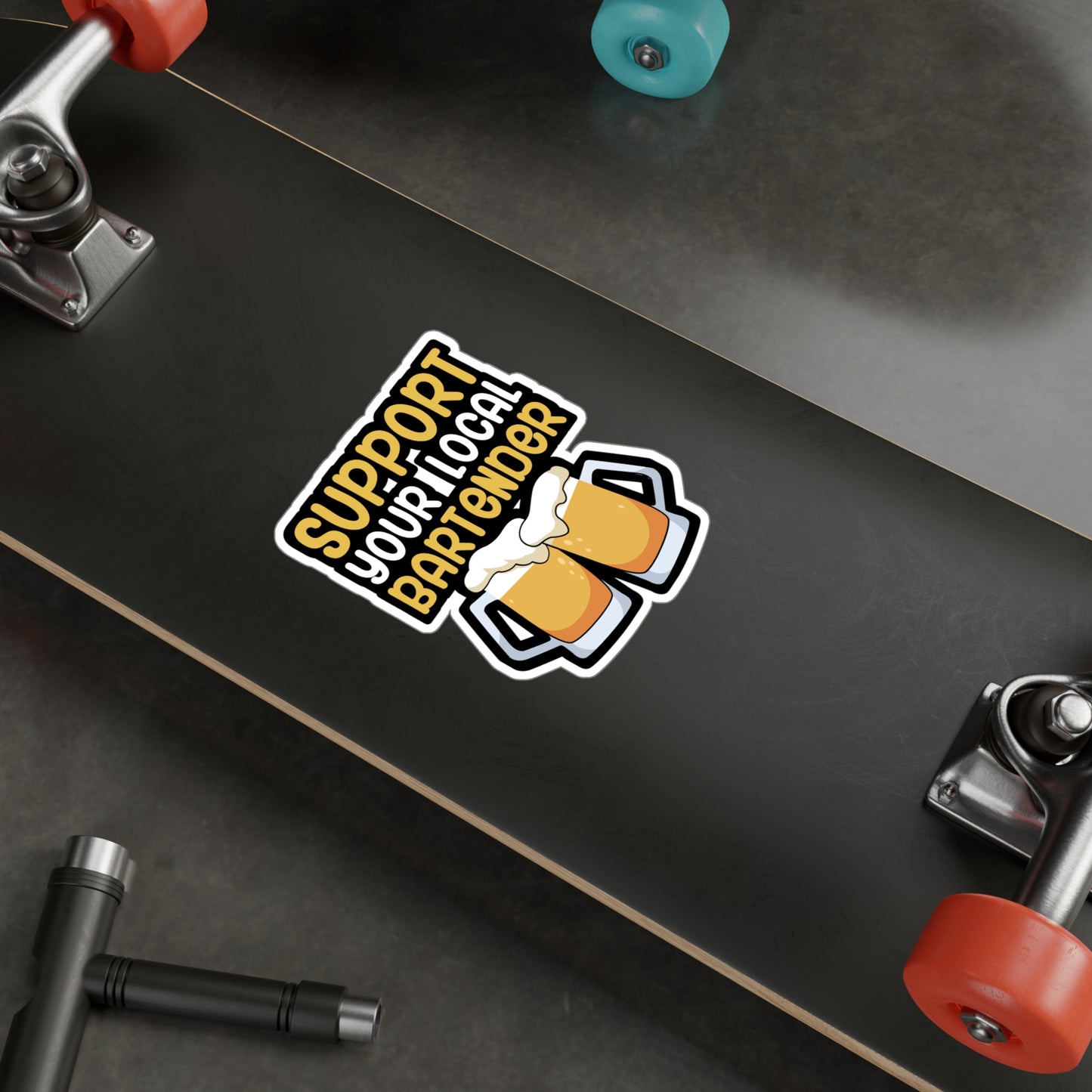Support your local bartender - Bartender Sticker for Wall, Laptop, Window, Truck, Car Bartender Gift Vinyl Cocktail Decal Sticker