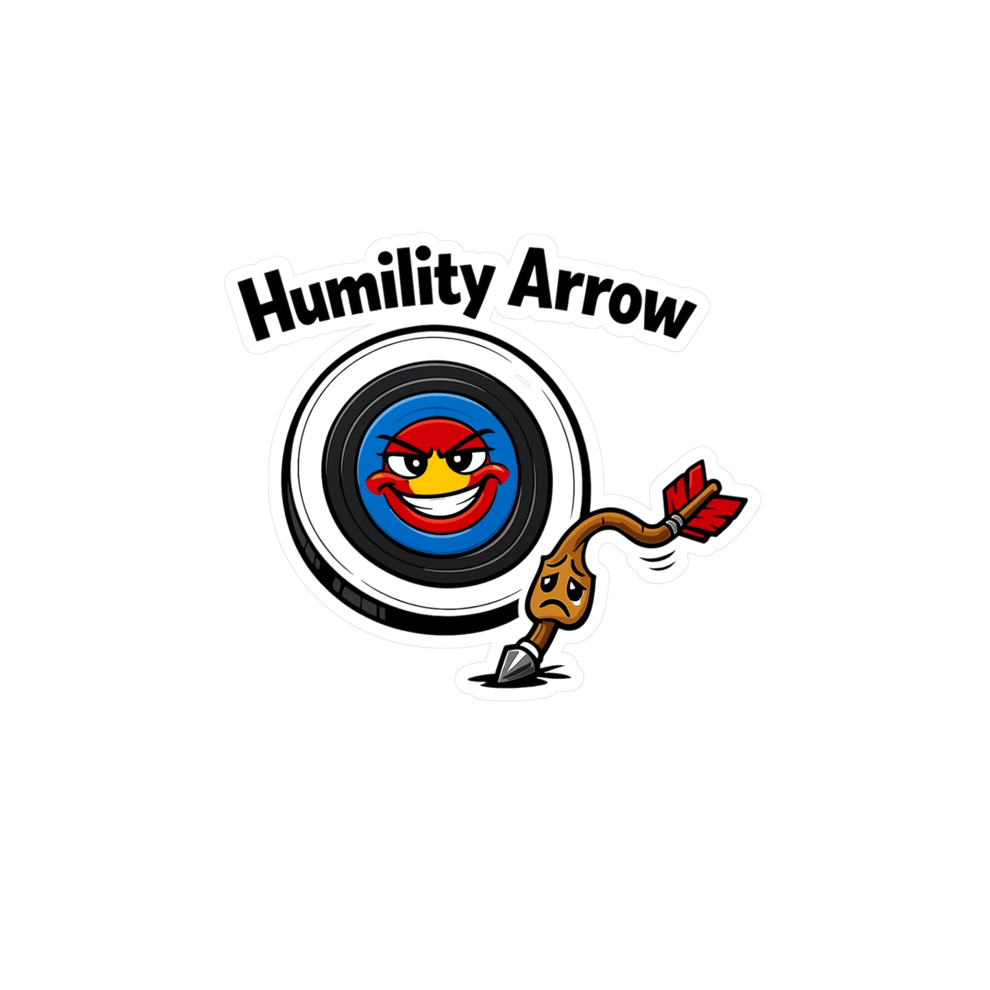 Archery Sticker Humility Arrow Design – Waterproof Vinyl decals for Laptop & Water Bottle, Archer Hunting Shoot Graphic