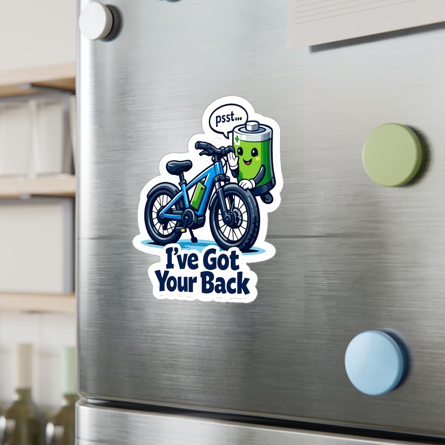 E-Bike Sticker I’ve Got Your Back | Electric Bike Decals for E Cycling E Cyclist Fans, Waterproof Vinyl for Laptop or Water Bottle