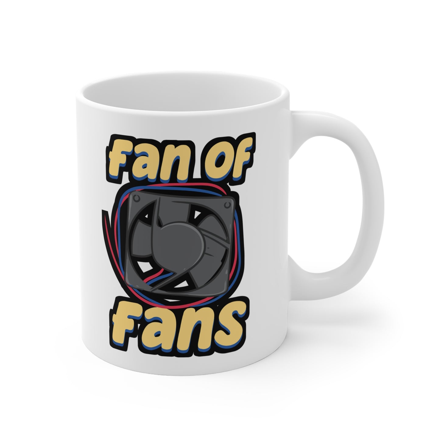 Fan Of Fans HVAC Tech - HVAC Mug for Coffee 11oz. HVAC Cup, White ceramic, Air-conditioner Mug, Ducts Tea Cup - HVAC Gift