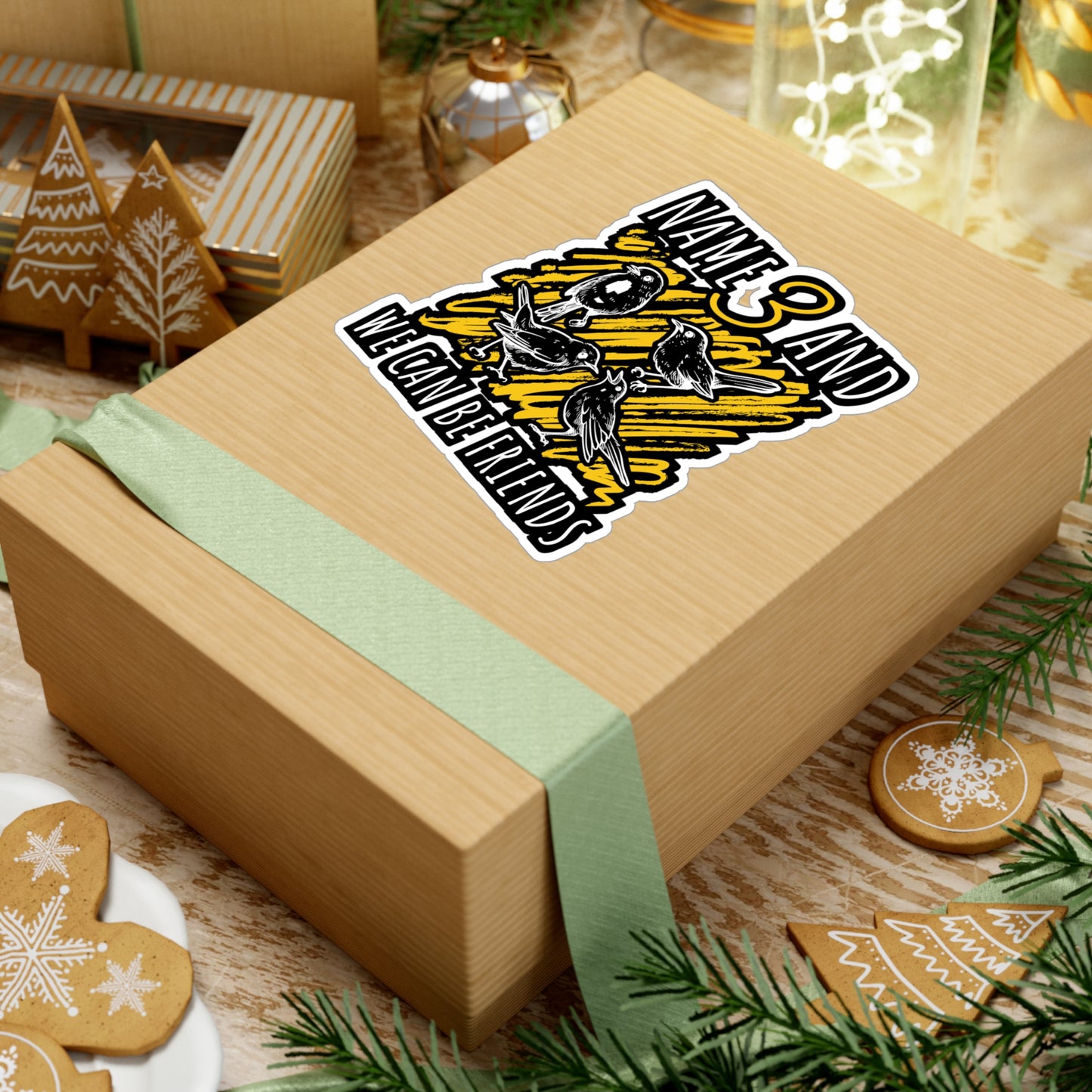 Name 3 and We Can Be Friends | Birdwatcher Sticker | Binocular Decals | Bird nerd Laptop Sticker | Birdwatcher Gift | Binocular Gift