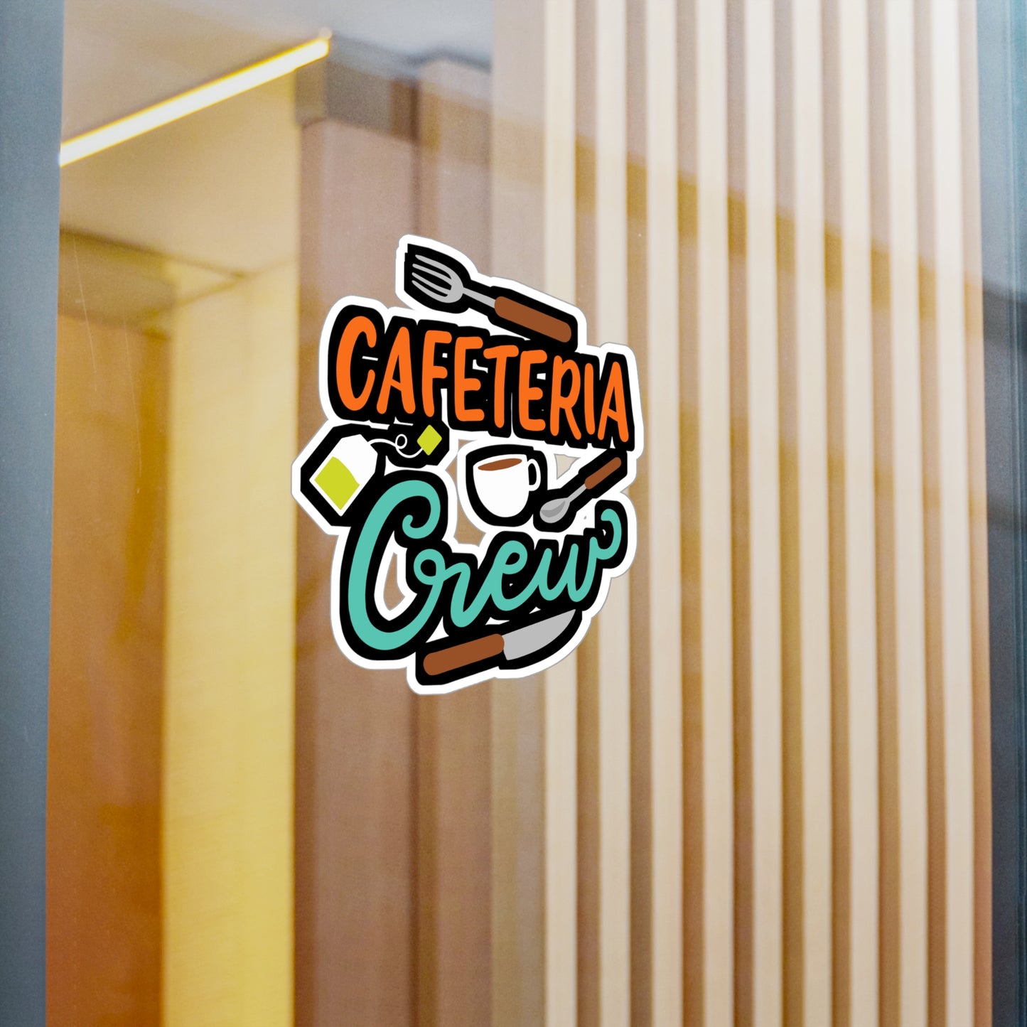 Cafeteria Crew - Lunch lady Sticker for Car Window Laptop Sticker. Water Bottle Sticker, Vinyl Lunch Decal, School Sticker - Lunch lady Gift