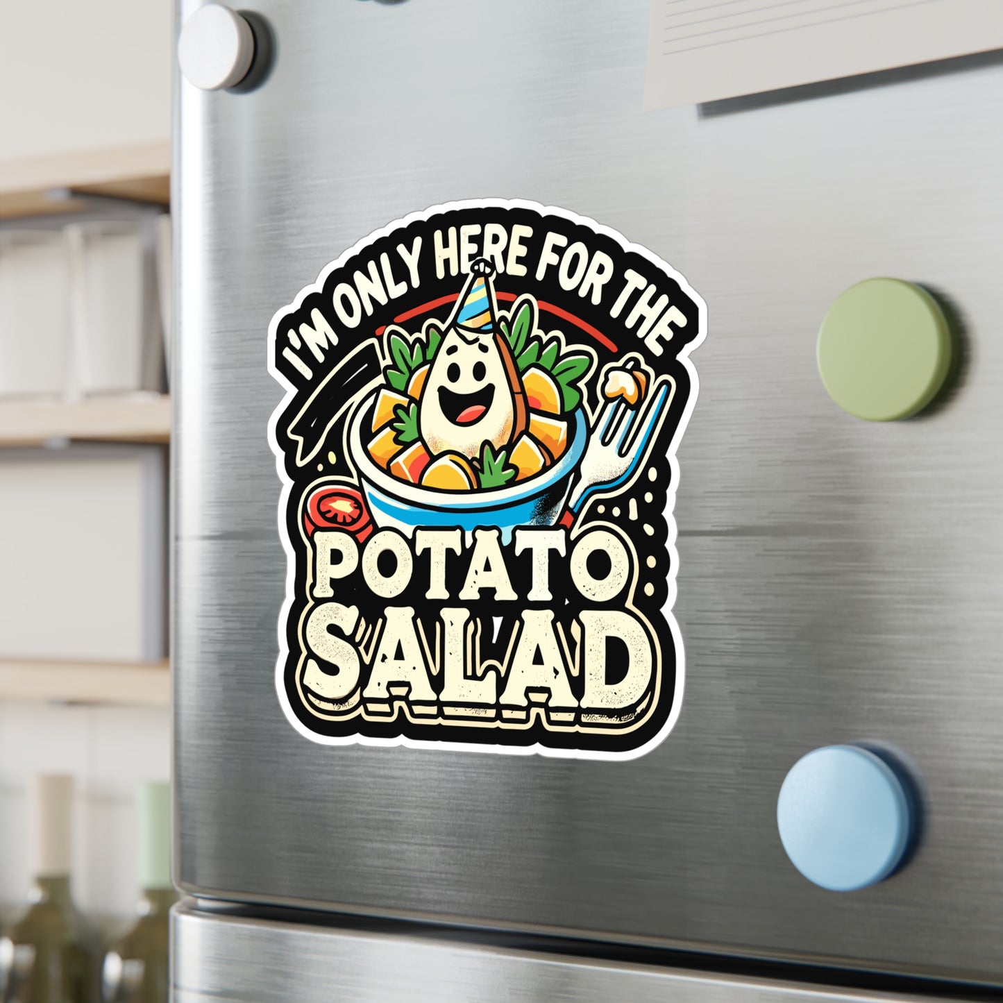 I'm Only Here for The Potato Salad - Potato Sticker for Laptop Sticker. Water Bottle Sticker, Vinyl Salad Decal - Potato Gift