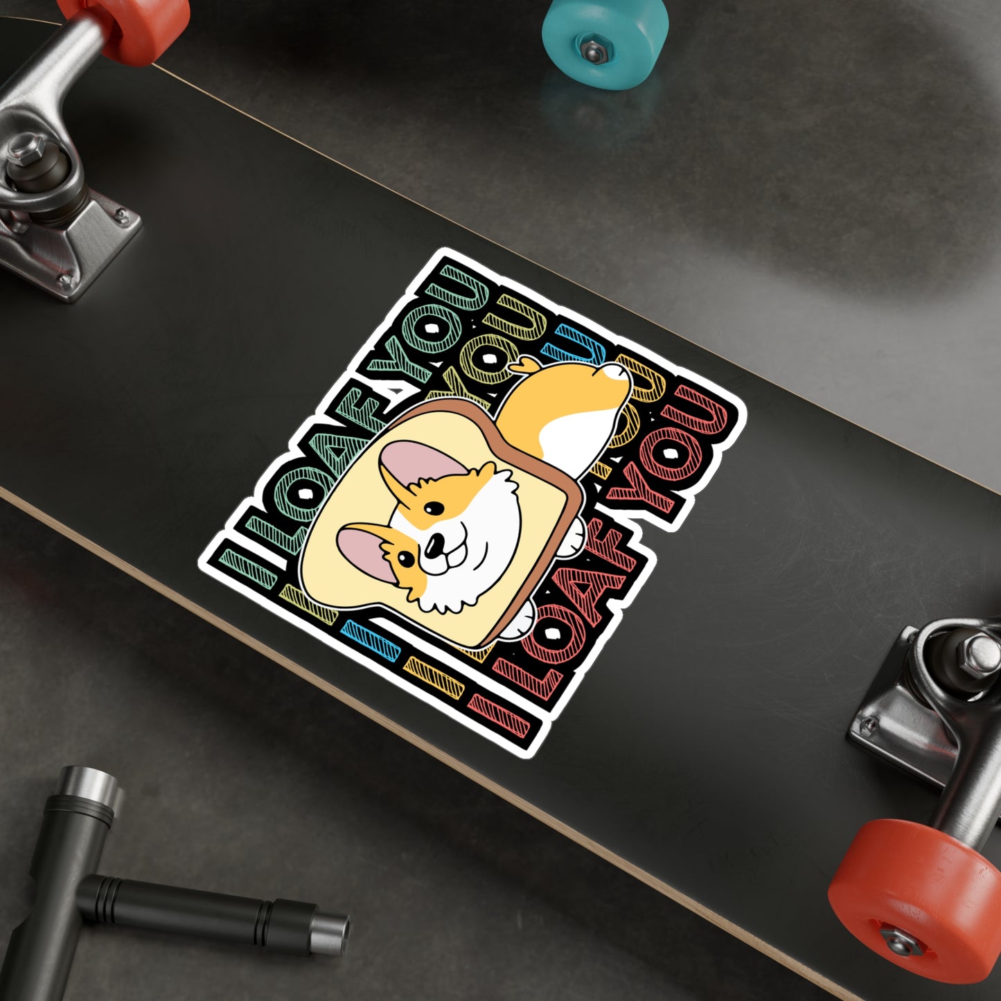 I loaf You - Corgi Sticker for Car Window Laptop Sticker. Water Bottle Sticker, Vinyl Dog Decal, Cute Sticker - Corgi Gift