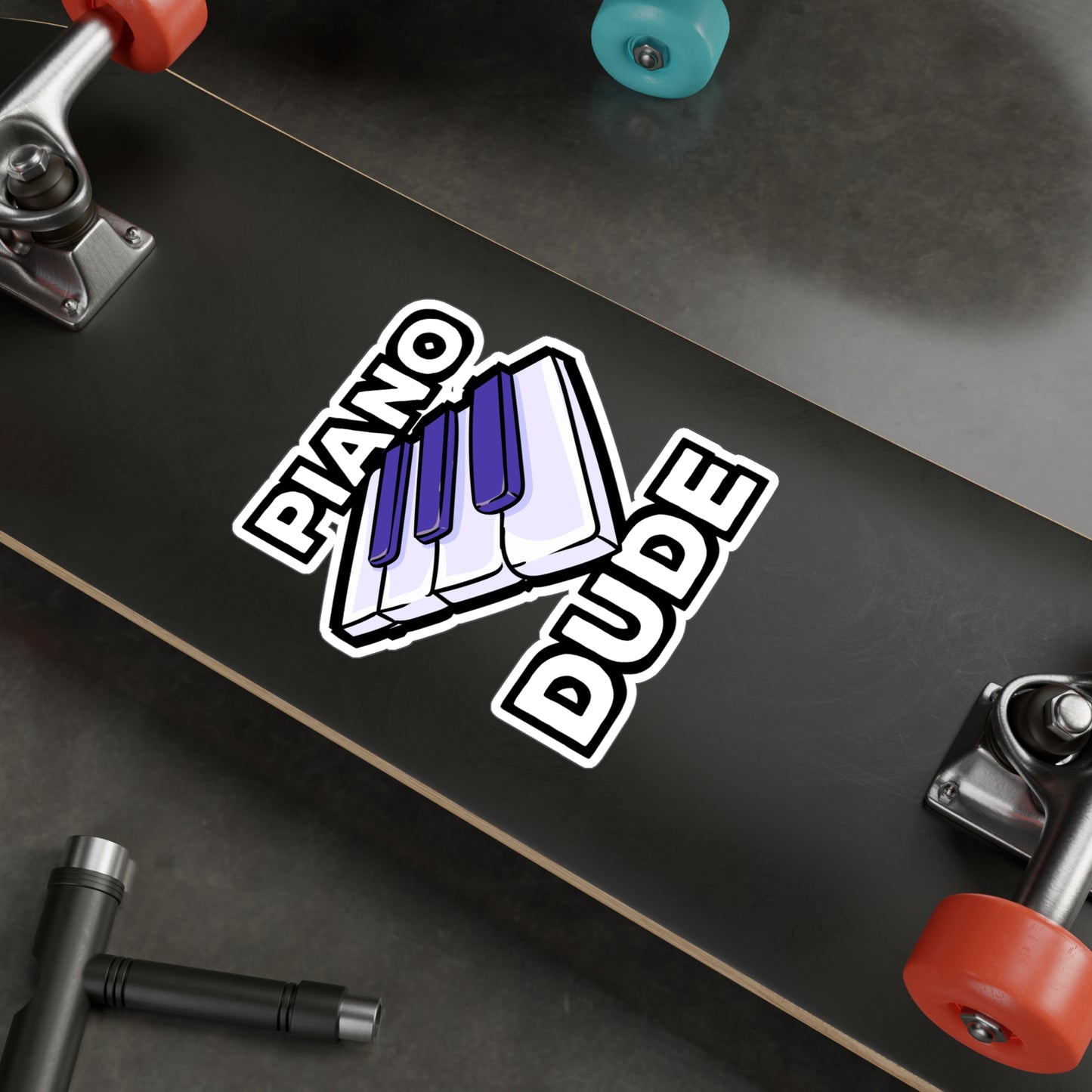 Piano Dude - Piano Sticker for Car Window Laptop Sticker. Water Bottle Sticker, Vinyl Sharp Decal, Pianist Sticker - Piano Gift