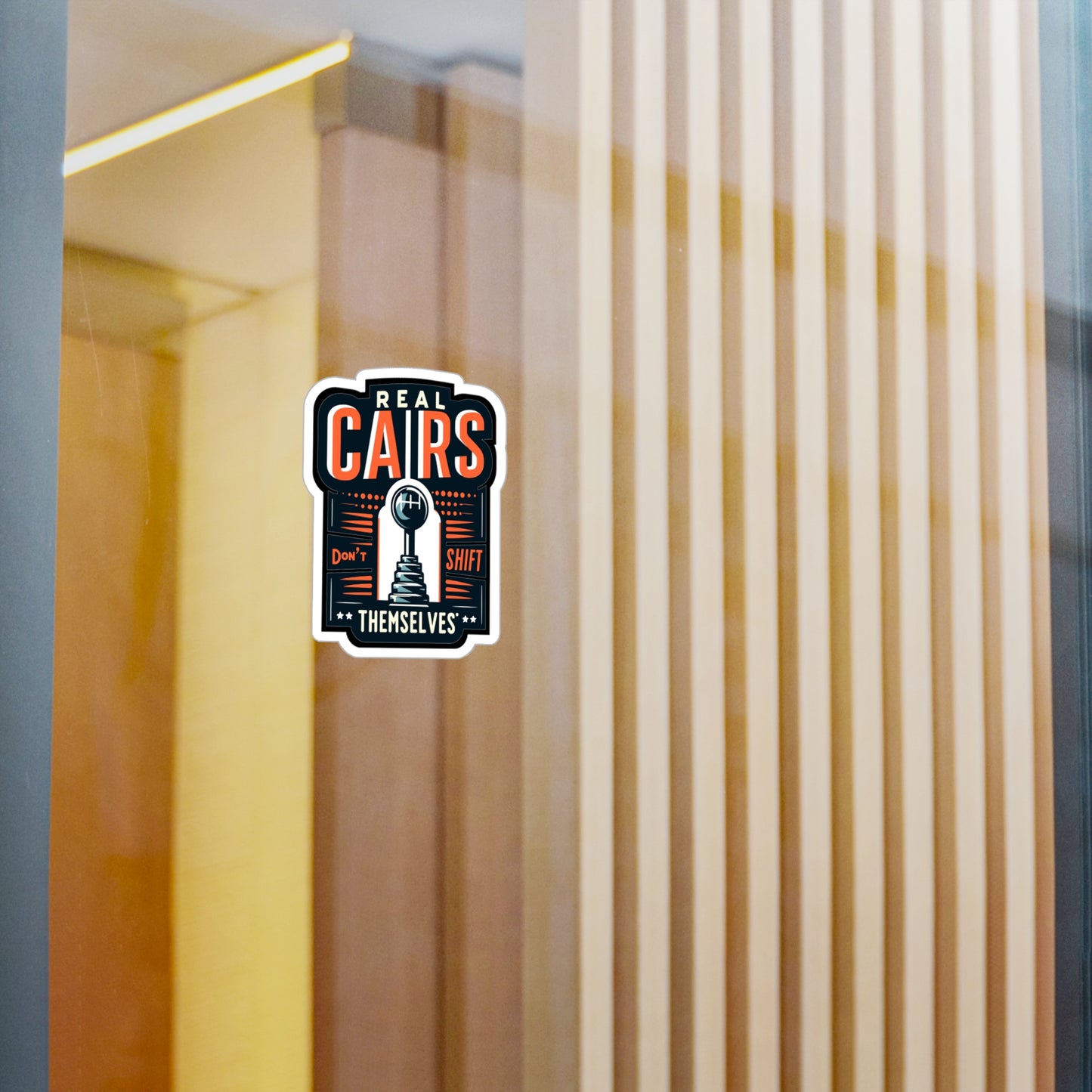 Real Cars Don't Shift Themselve - Auto-mechanic Sticker for Car Laptop Sticker. Water Bottle Sticker, Vinyl Mechanic Decal - Auto-mechanic Gift