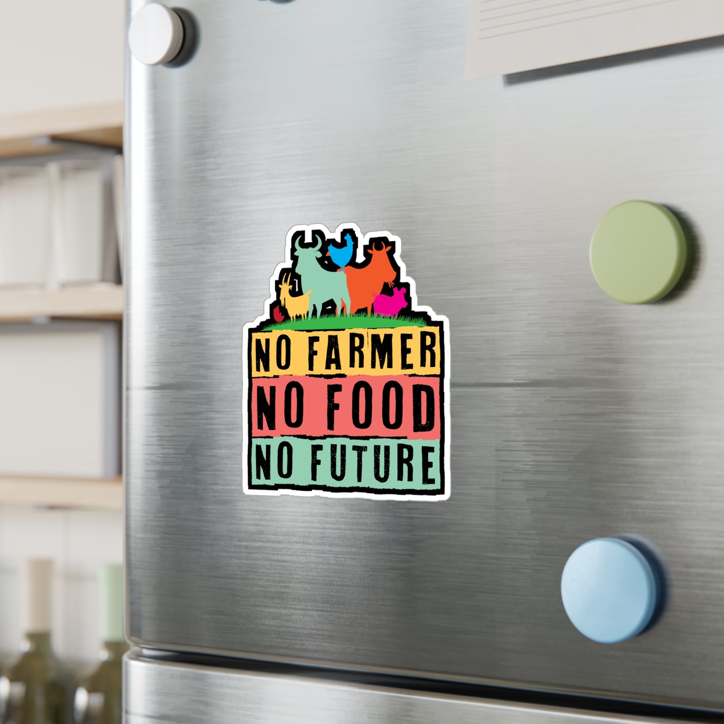 Nor Farmer No Food - Farmer Sticker for Car Window Laptop Sticker. Water Bottle Sticker, Vinyl Farm Decal, Farming Sticker - Farmer Gift