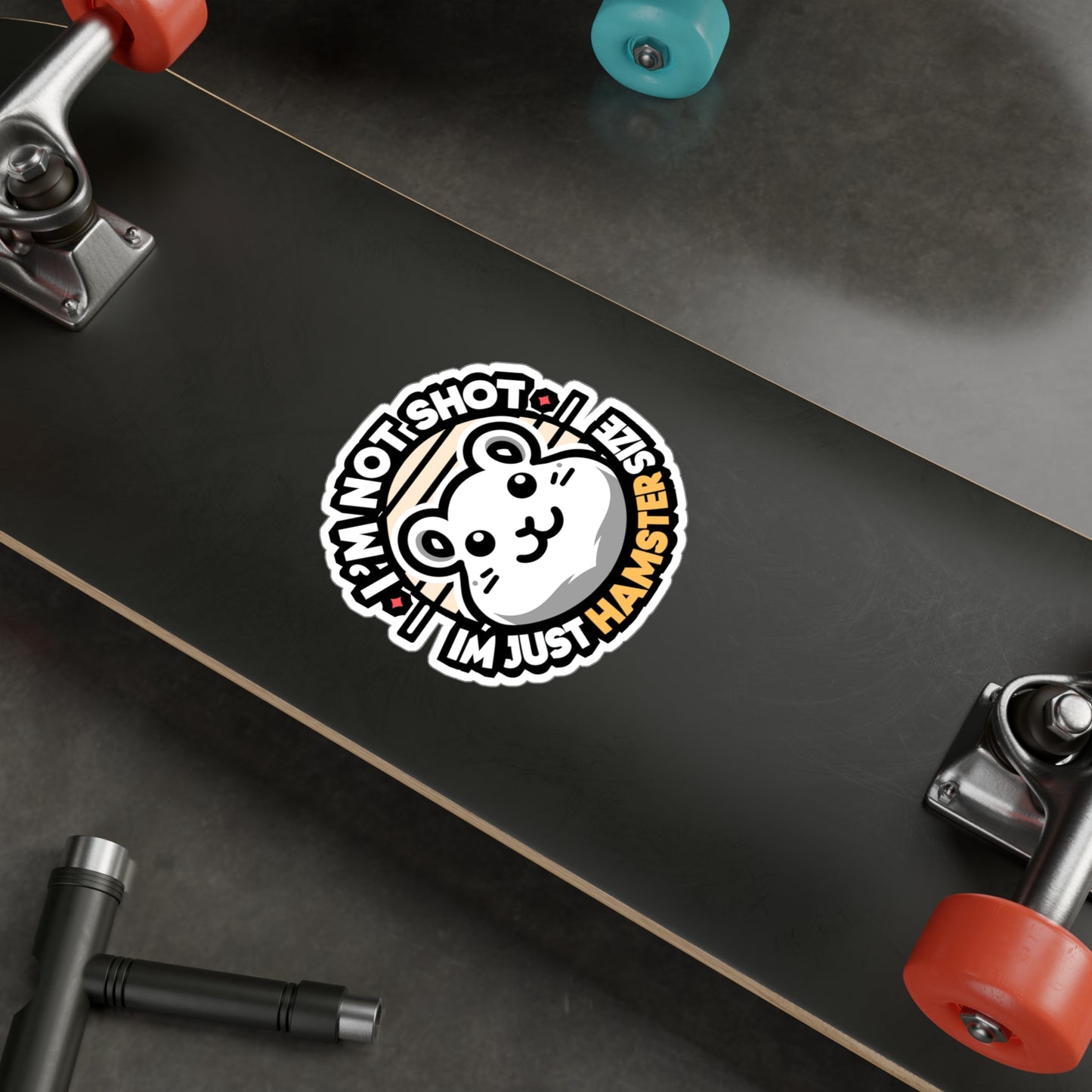 I'm Not Short I'm Just Hamster Size - Hamster Sticker for Window Laptop Sticker. Water Bottle Sticker, Vinyl Guinea pig Decal - Hamster Gift