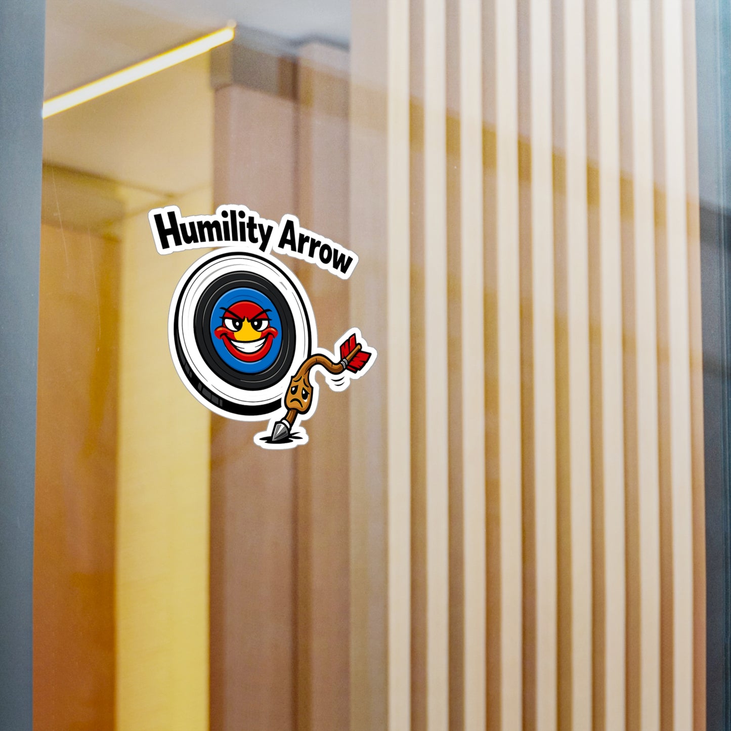 Archery Sticker Humility Arrow Design – Waterproof Vinyl decals for Laptop & Water Bottle, Archer Hunting Shoot Graphic