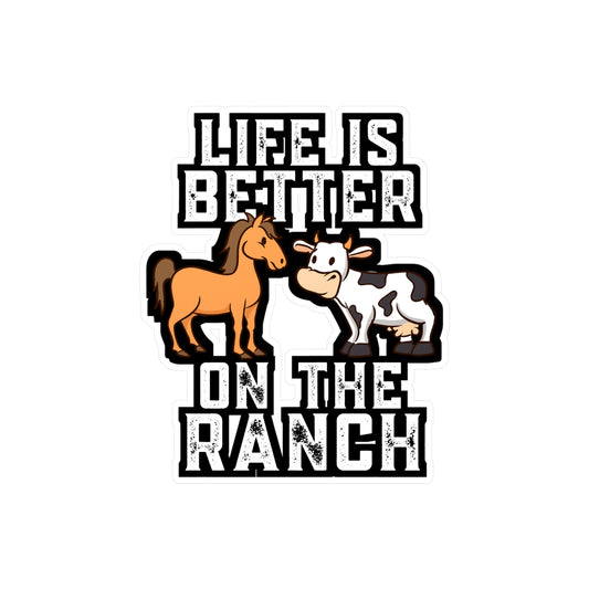 Life On The Ranch - Agriculture Sticker for Laptop Sticker. Water Bottle Sticker, Vinyl Farmer Decal - Agriculture Gift