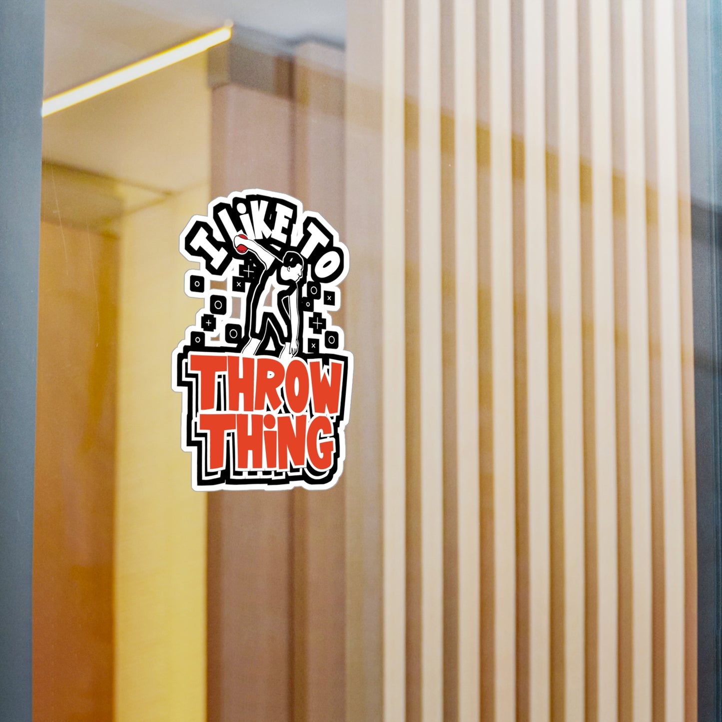 I Like To Throw Things Track & Field Throwing - Track-and-field Sticker for Laptop Sticker. Water Bottle Sticker, Vinyl Discus-throw Decal - Track-and-field Gift