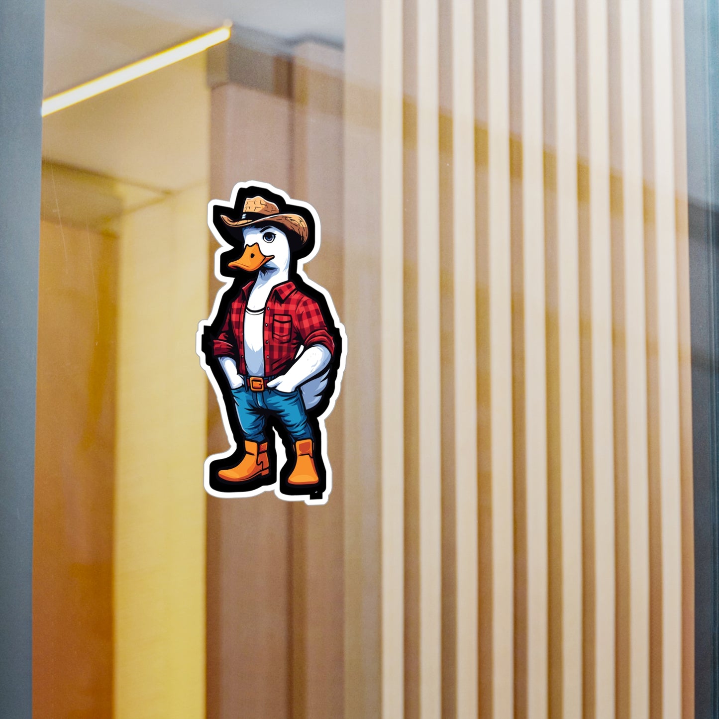 Farmer Duck - Duck Sticker for Car Window Laptop Sticker. Water Bottle Sticker, Vinyl Farmer Decal, Western Sticker - Duck Gift