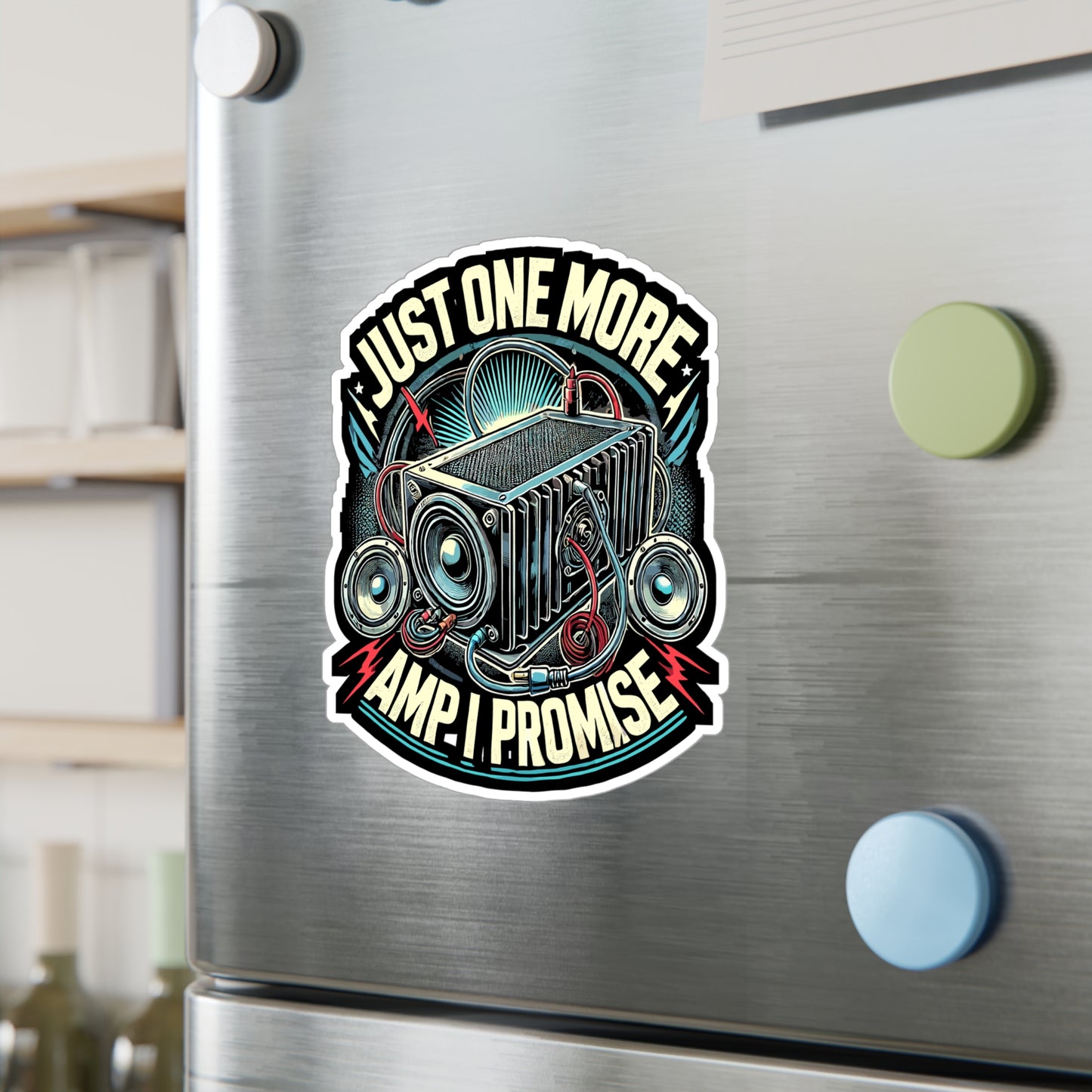 Just One More Amp I Promise - Audio Sticker for Laptop Sticker. Water Bottle Sticker, Vinyl Sound Decal - Audio Gift