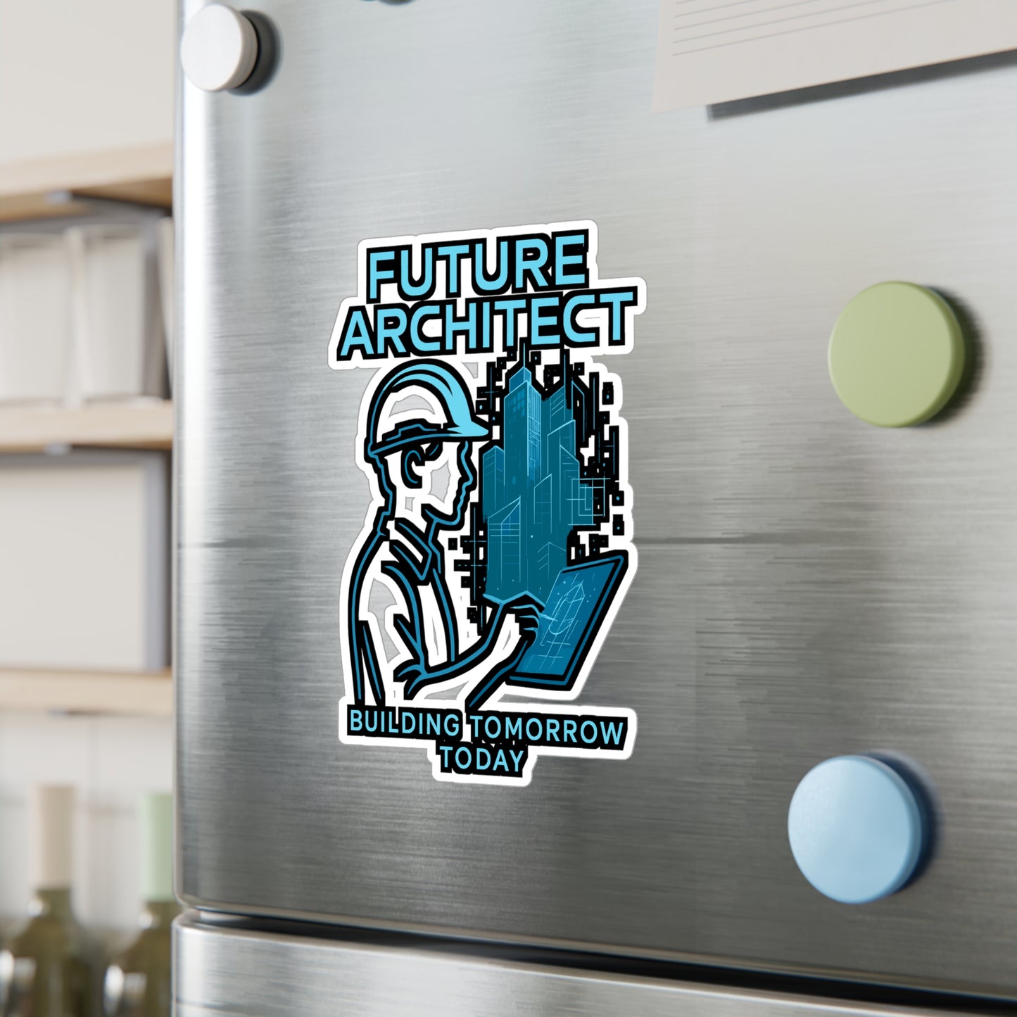 Future Architect - Architecture Sticker for Laptop, Water Bottle - Gift for Students, Architecture Lovers