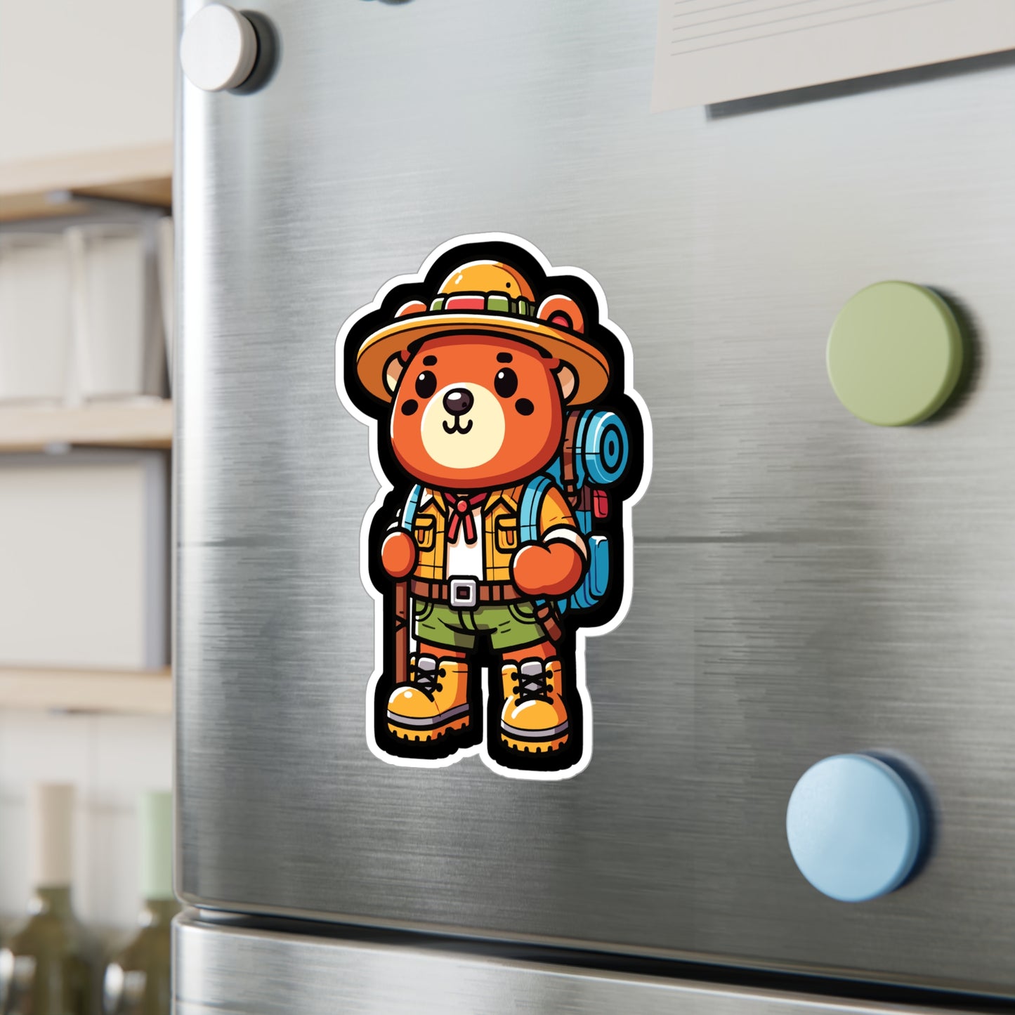 Hiking Bear - Bear Sticker for Car Window Laptop Sticker. Water Bottle Sticker, Vinyl Hiking Decal, Adventure Sticker - Bear Gift