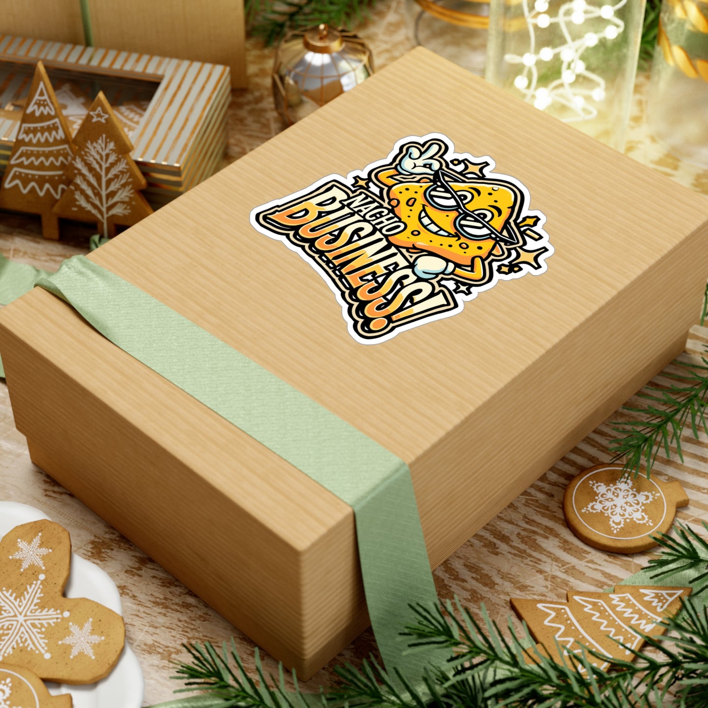 Nacho Business – Vinyl Nachos Sticker for Car, Laptop & Water Bottle | Mexican Foodie Gift Decal